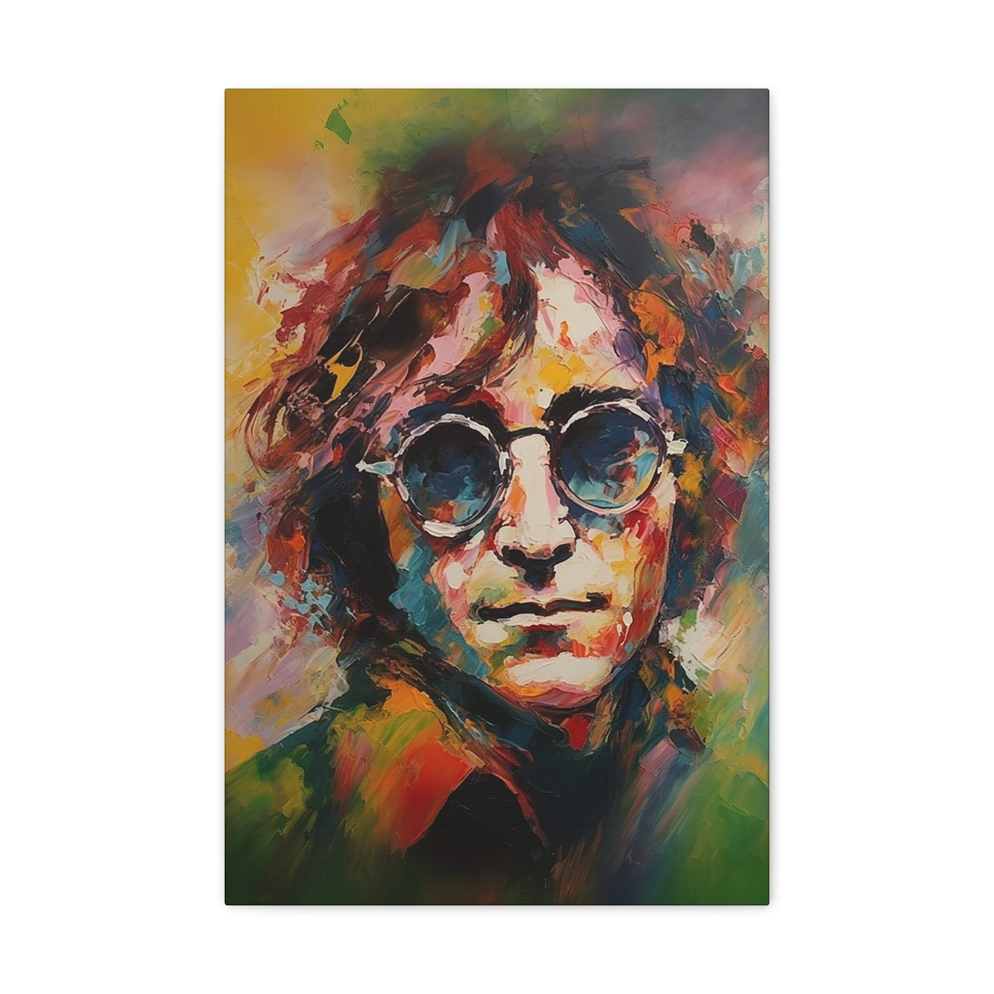 Visionary Beat John Lennon on Canvas