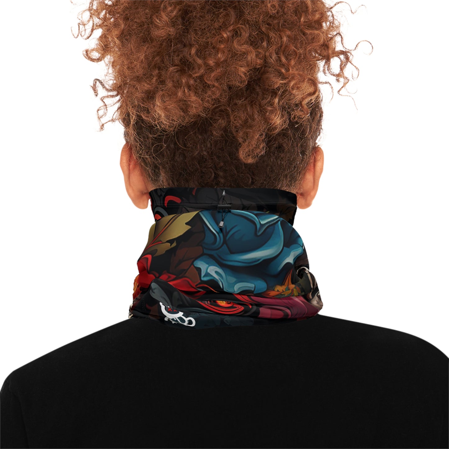 Eternal Bloom Skull Winter Neck Gaiter With Drawstring