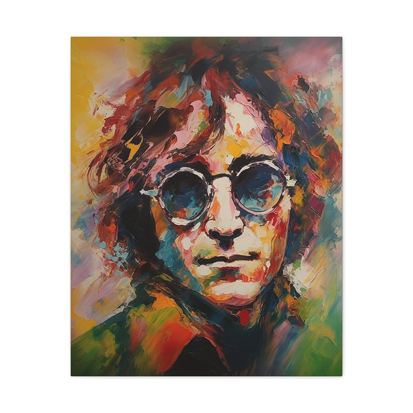 Visionary Beat John Lennon on Canvas