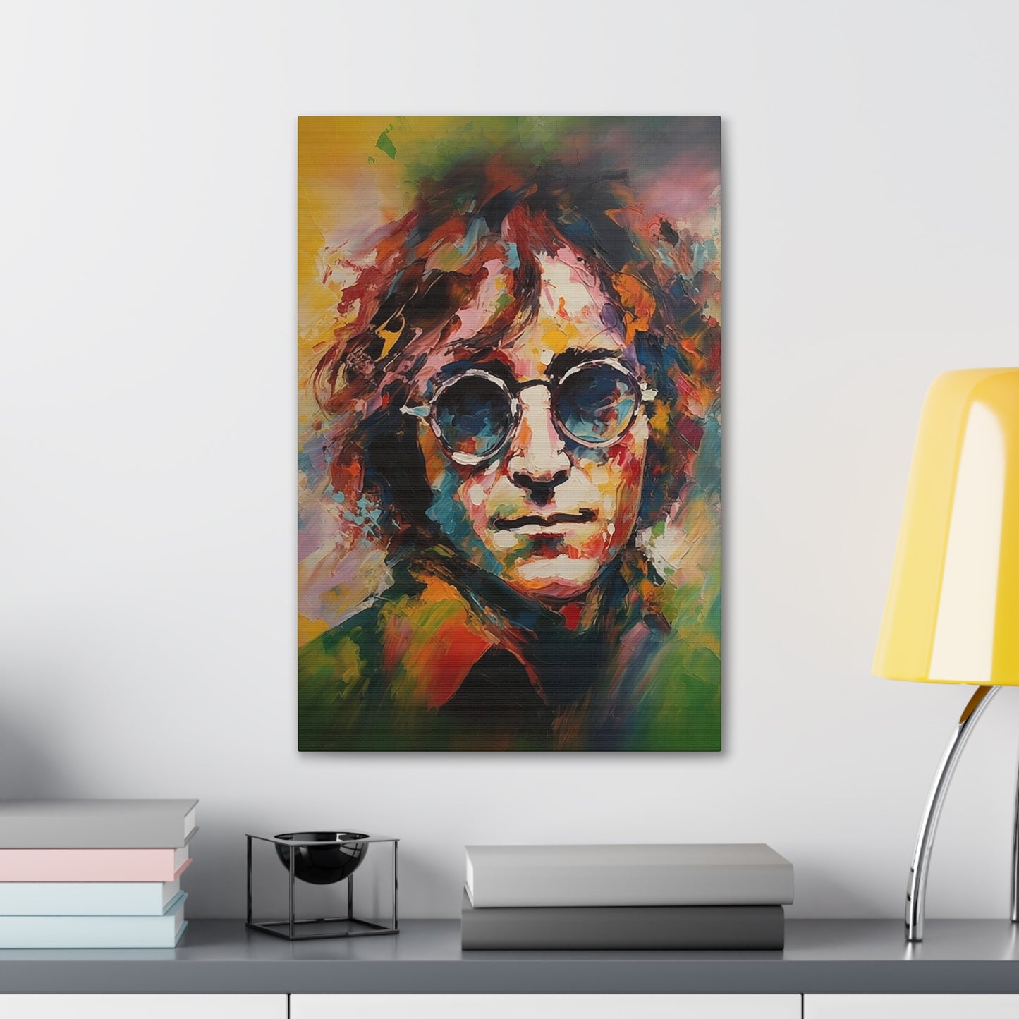Visionary Beat John Lennon on Canvas