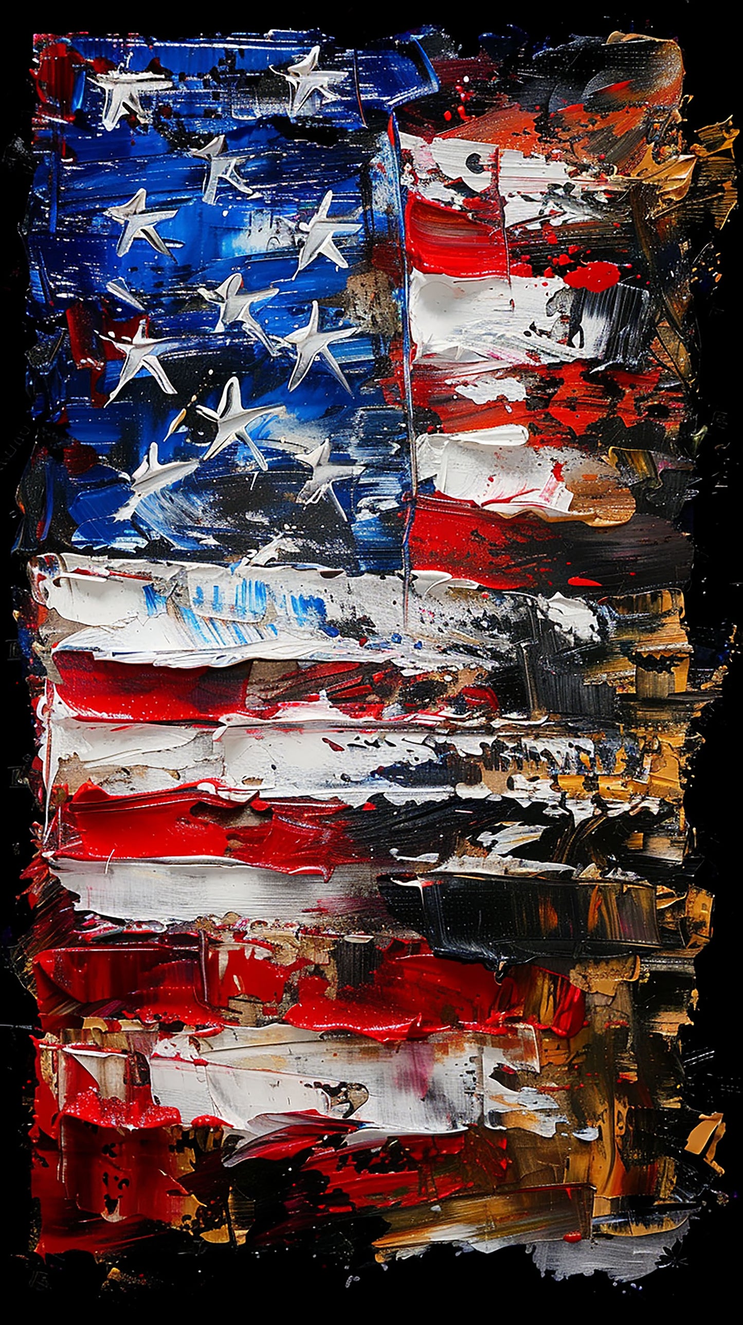 Abstract Patriotism - Bold American Flag
