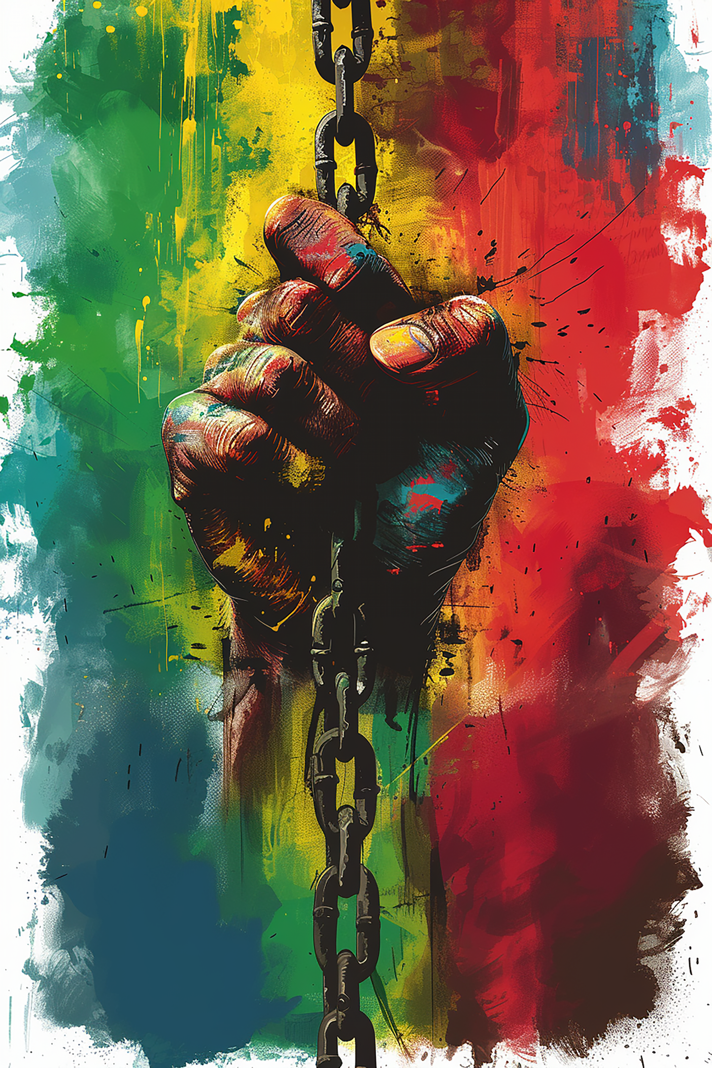 Unchained Spirit - Empowerment Through Colorful Expression