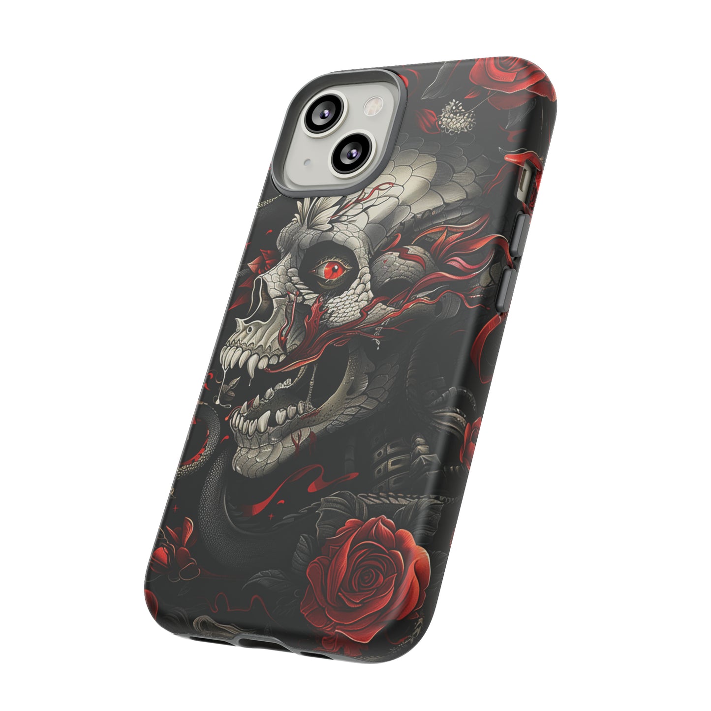 Tough Phone Case Skull and Rose 03