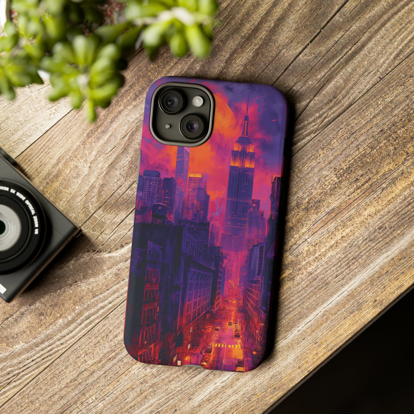 Tough Phone Case New York City Purple Haze