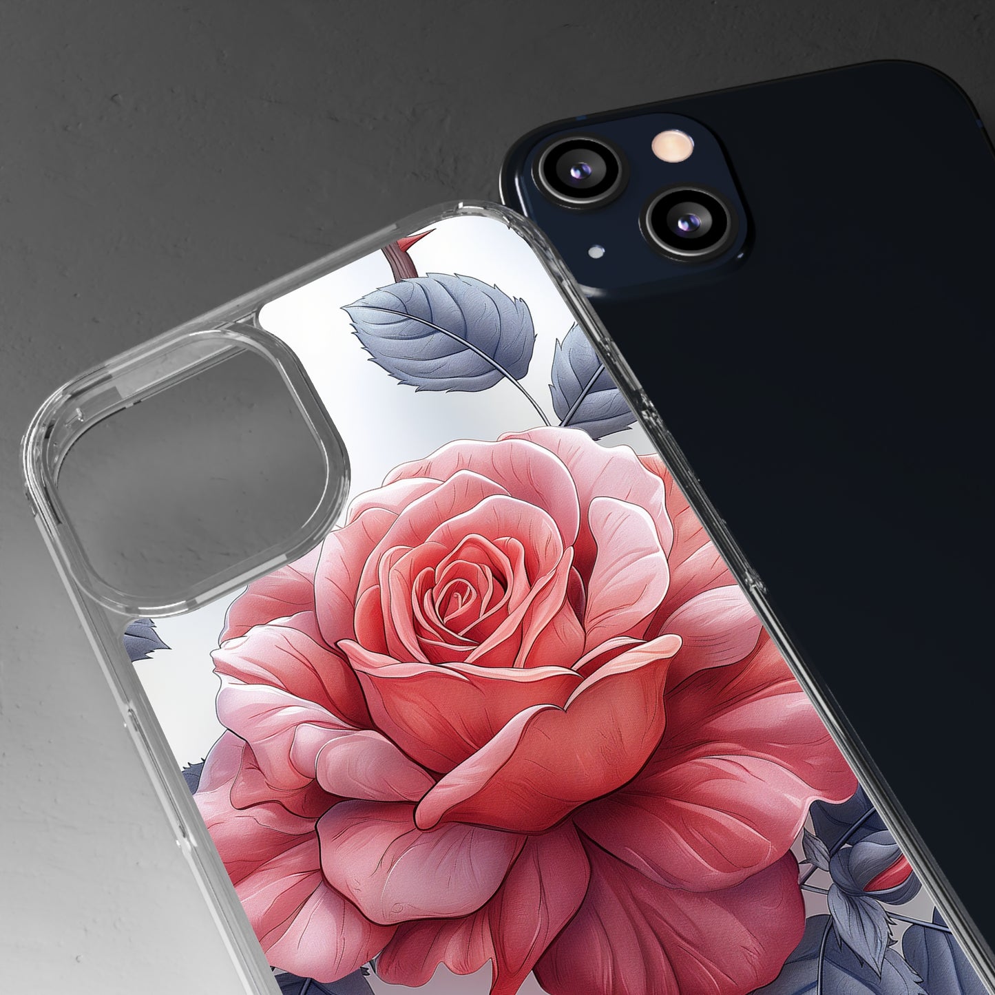 Clear Phone Cases Rose Flowers