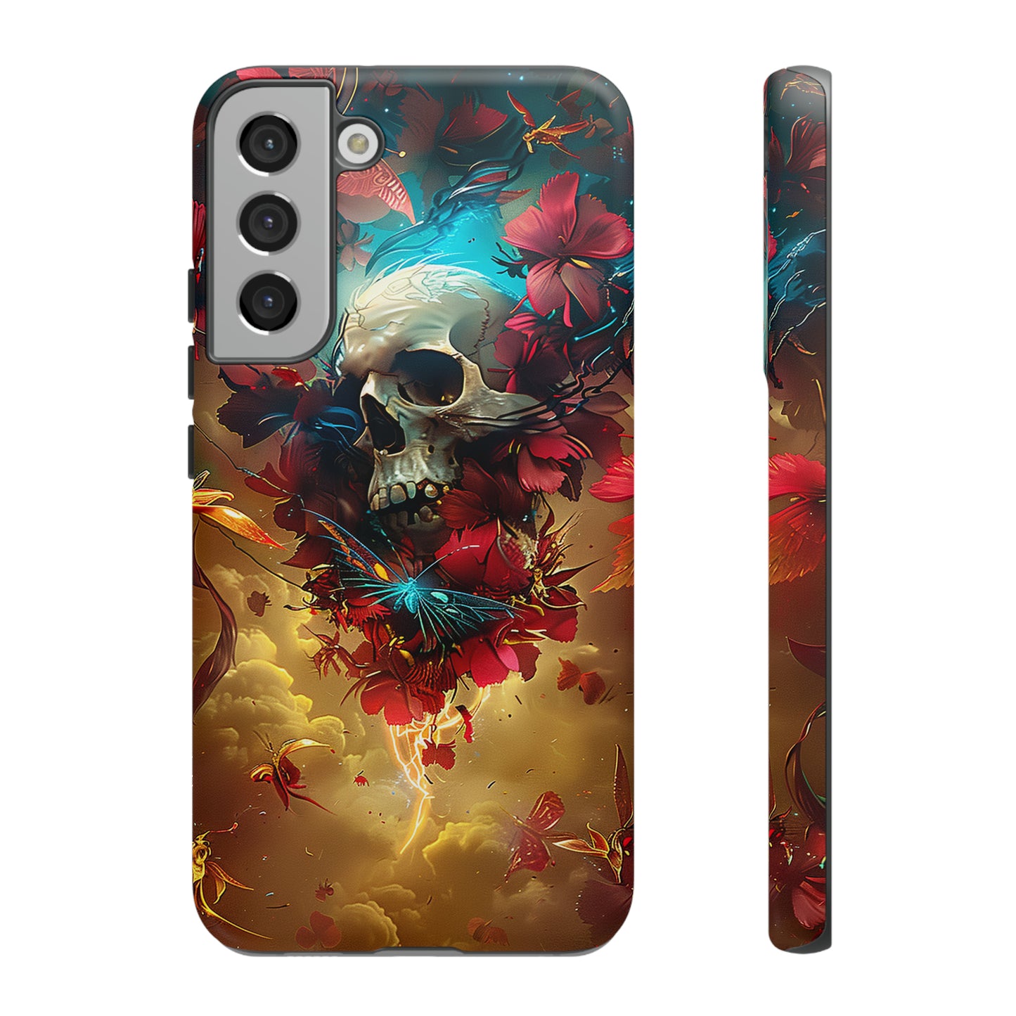 Tough Phone Cases Eternal Bloom Skull