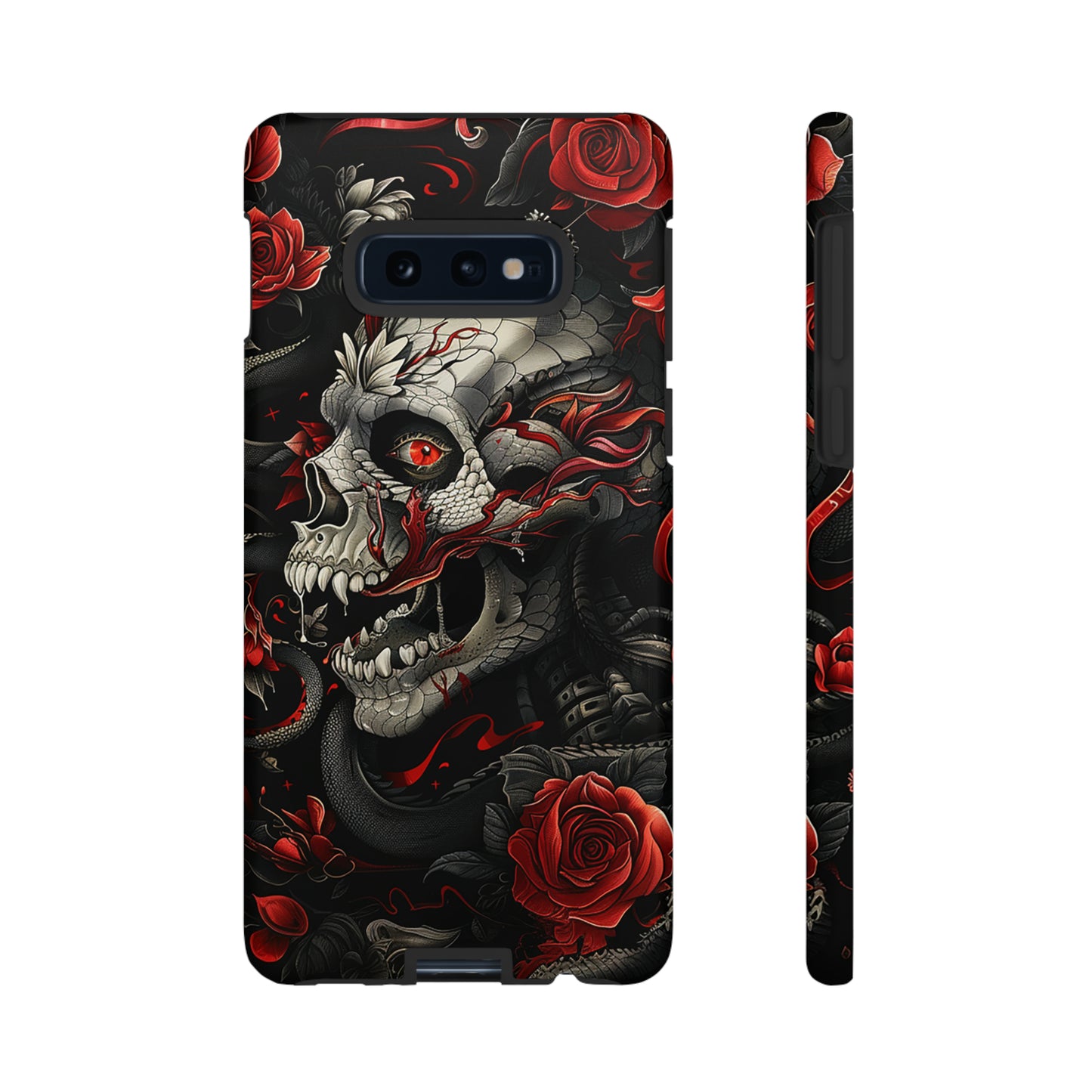 Tough Phone Case Skull and Rose 03