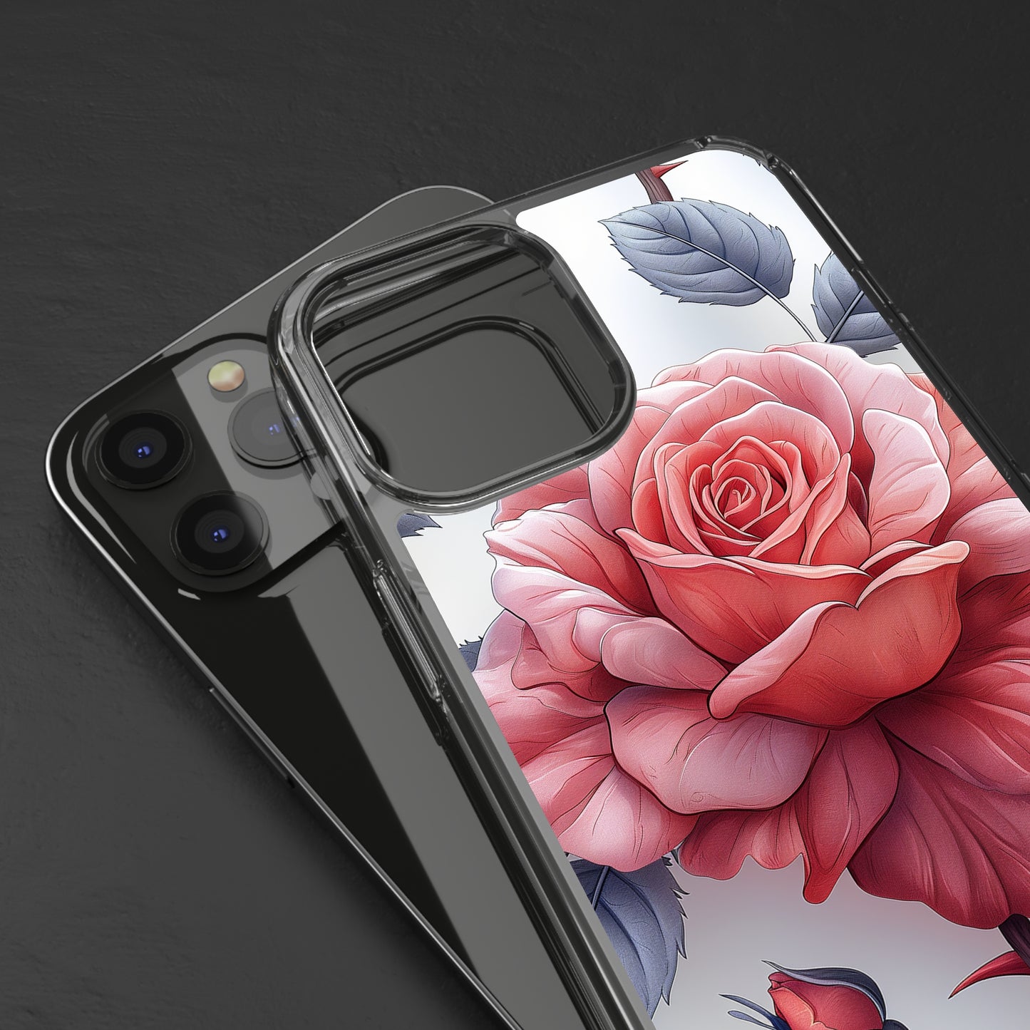 Clear Phone Cases Rose Flowers