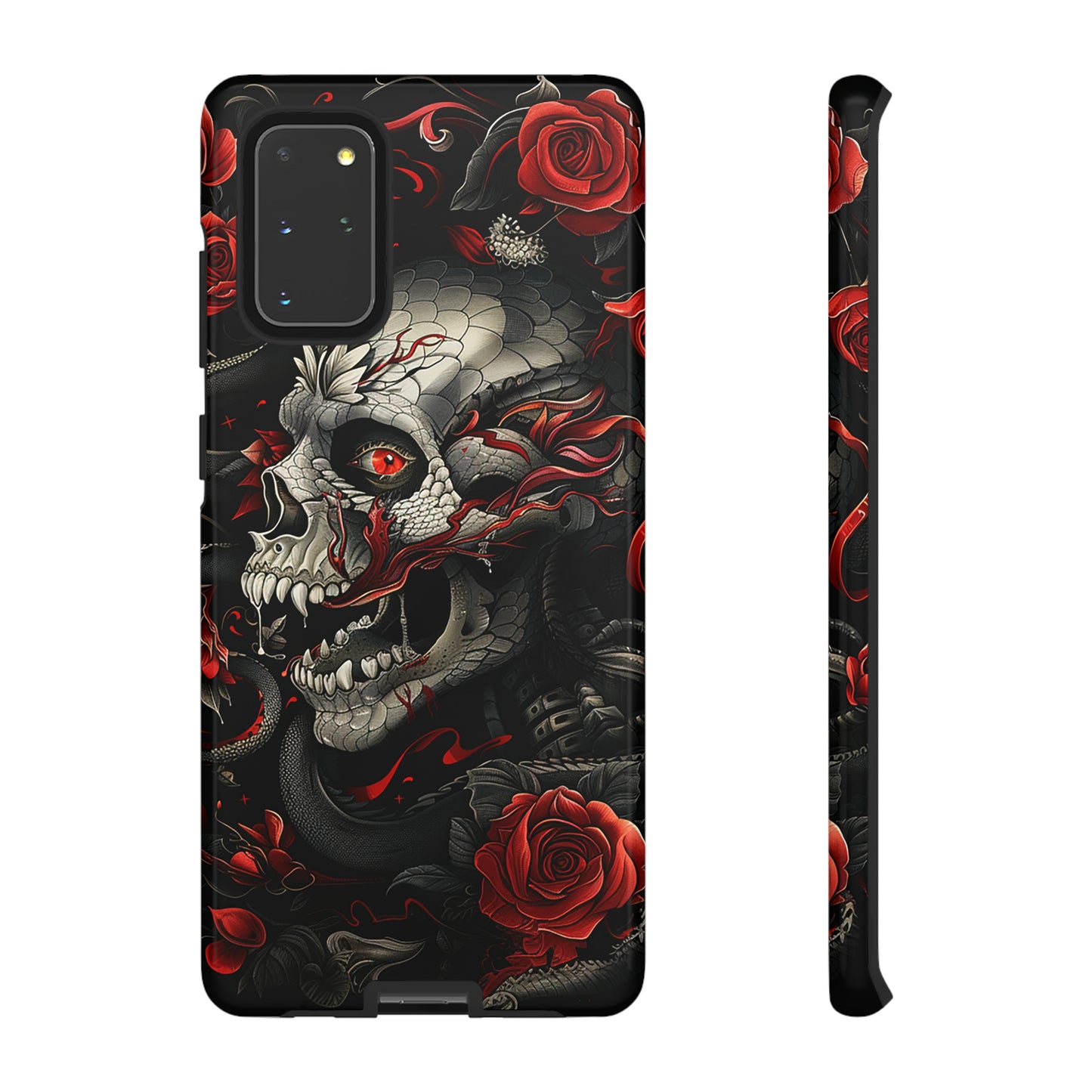 Tough Phone Case Skull and Rose 03