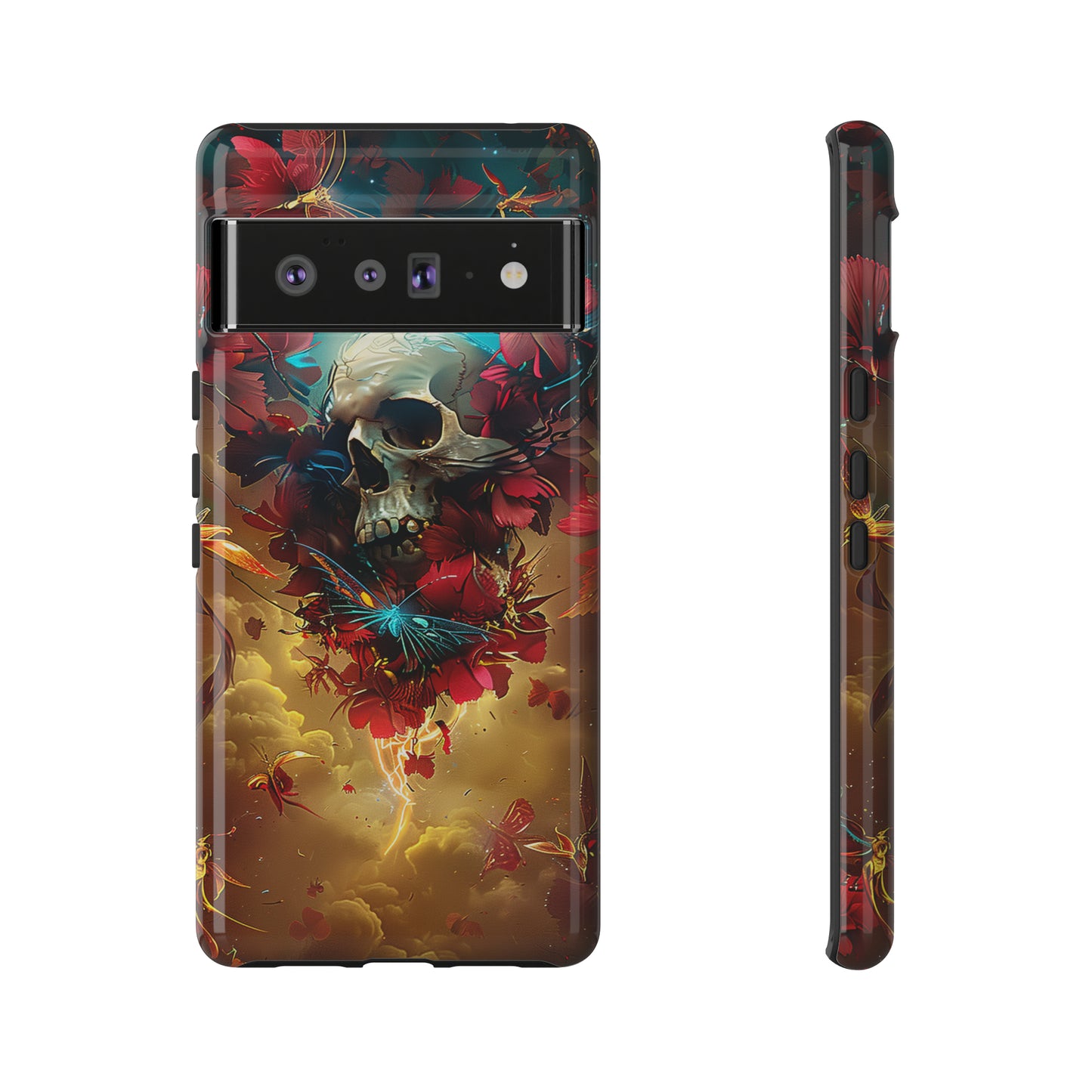 Tough Phone Cases Eternal Bloom Skull