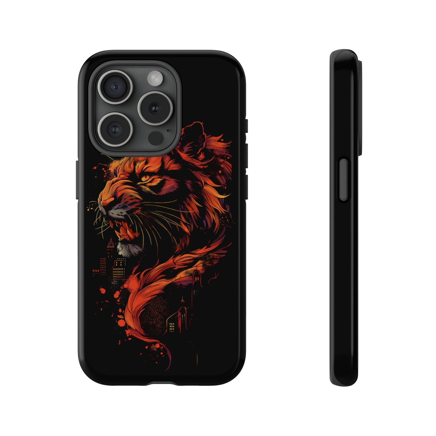 Tough Phone Case Tiger Orange and Black