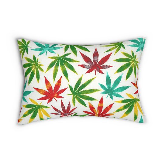 Spun Polyester Lumbar Pillow Cannabis