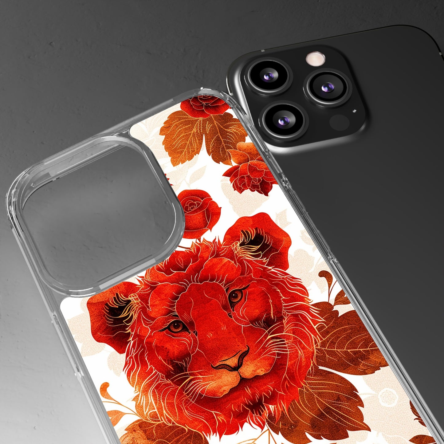 Clear Phone Cases Red Lion