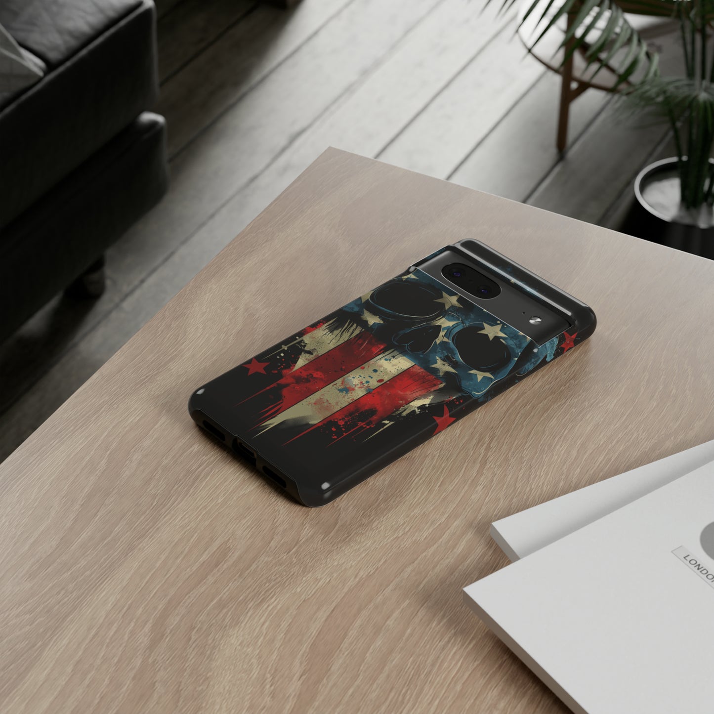 Tough Phone Cases Skull and Flag