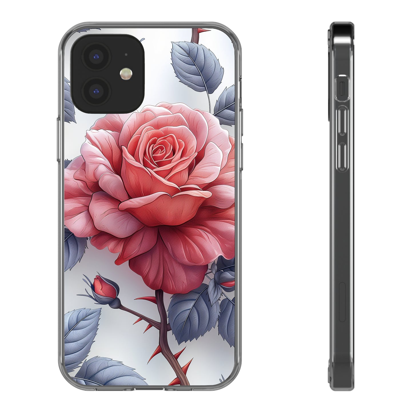 Clear Phone Cases Rose Flowers