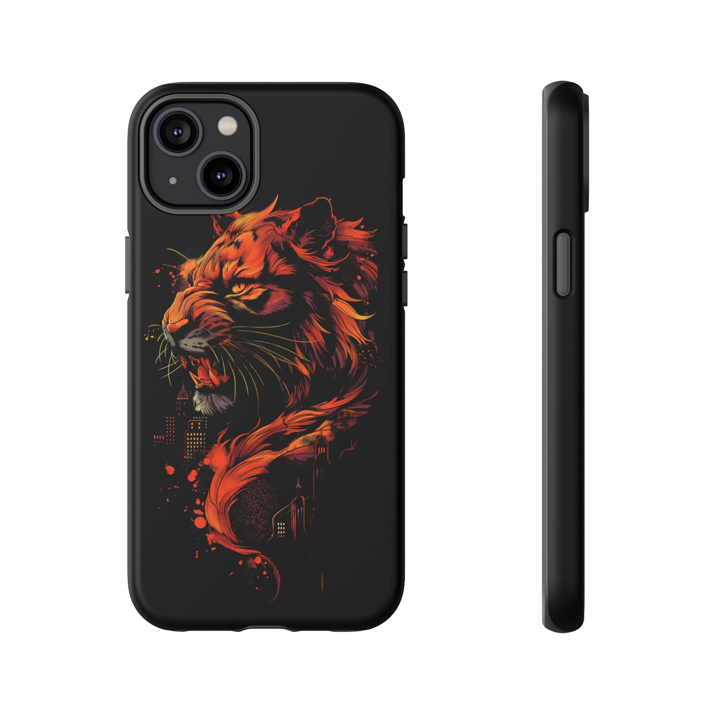 Tough Phone Case Tiger Orange and Black