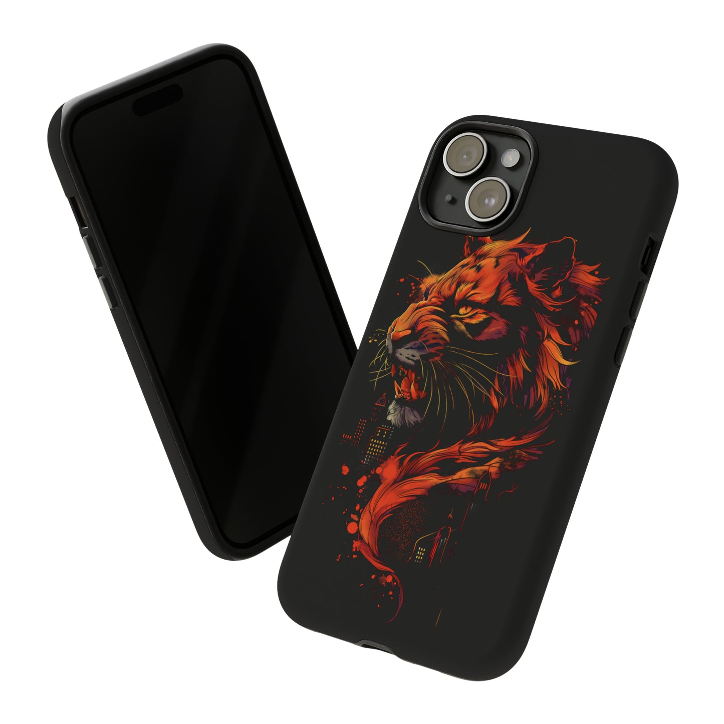 Tough Phone Case Tiger Orange and Black