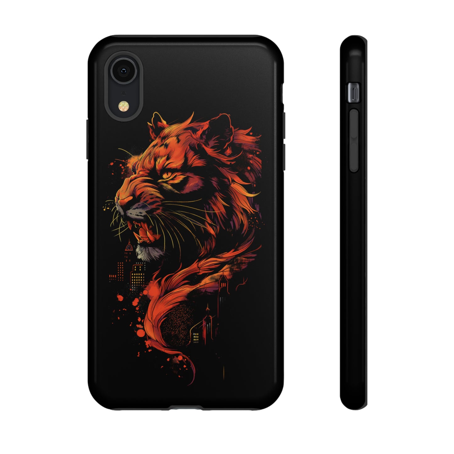 Tough Phone Case Tiger Orange and Black