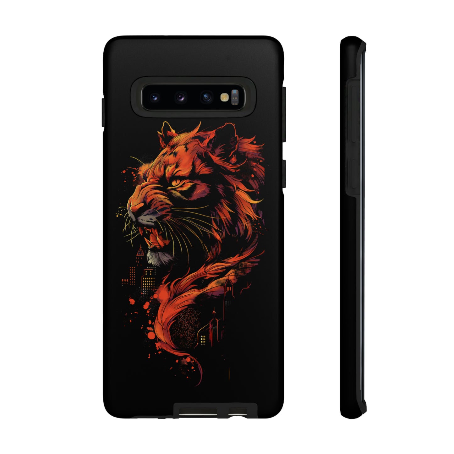 Tough Phone Case Tiger Orange and Black