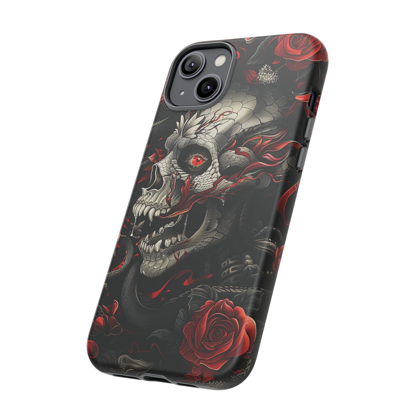 Tough Phone Case Skull and Rose 03