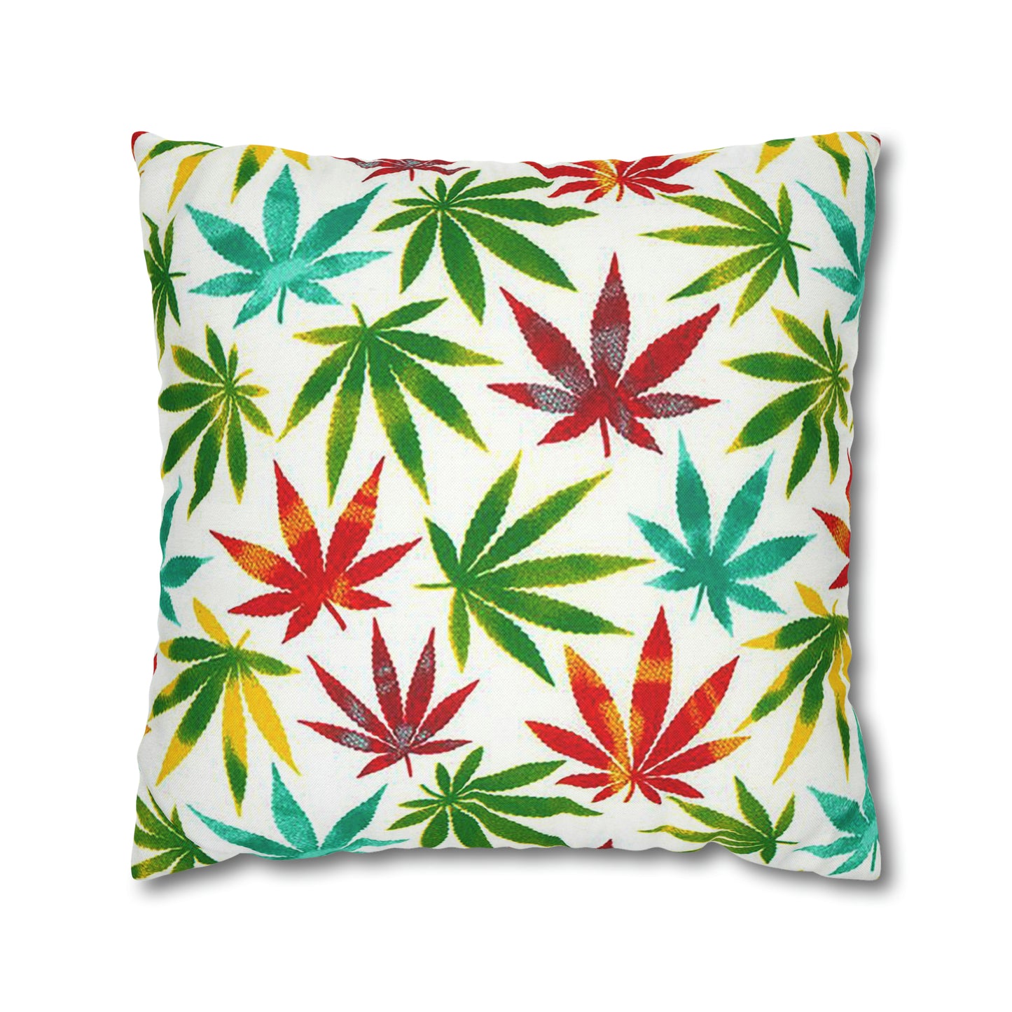 Spun Polyester Square Pillow Cannabis