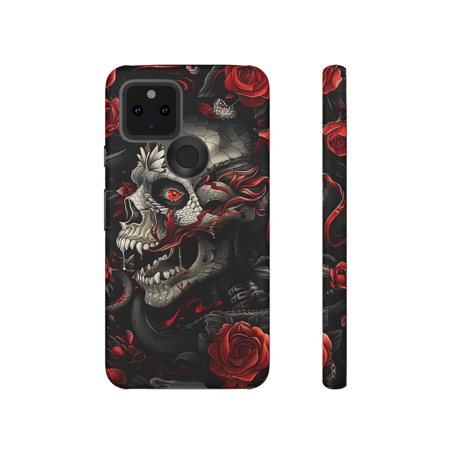 Tough Phone Case Skull and Rose 03