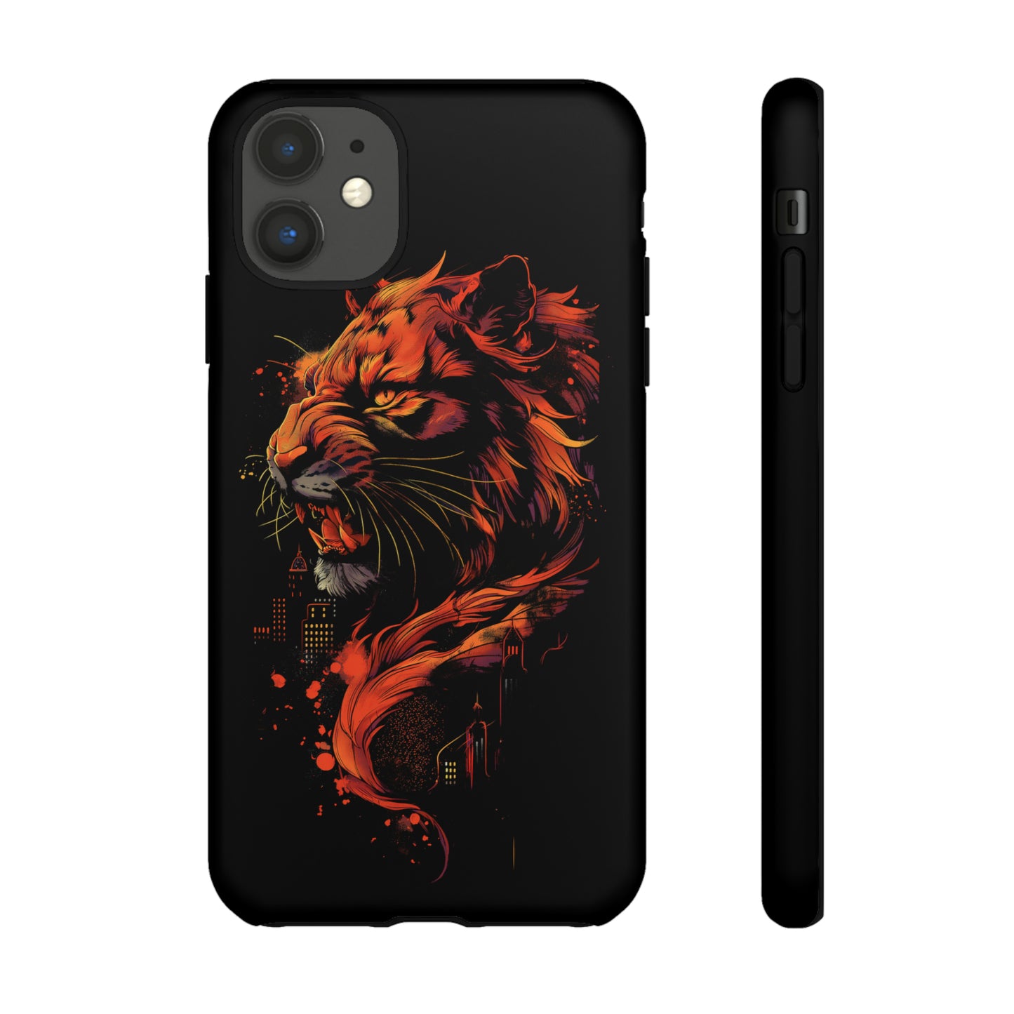 Tough Phone Case Tiger Orange and Black