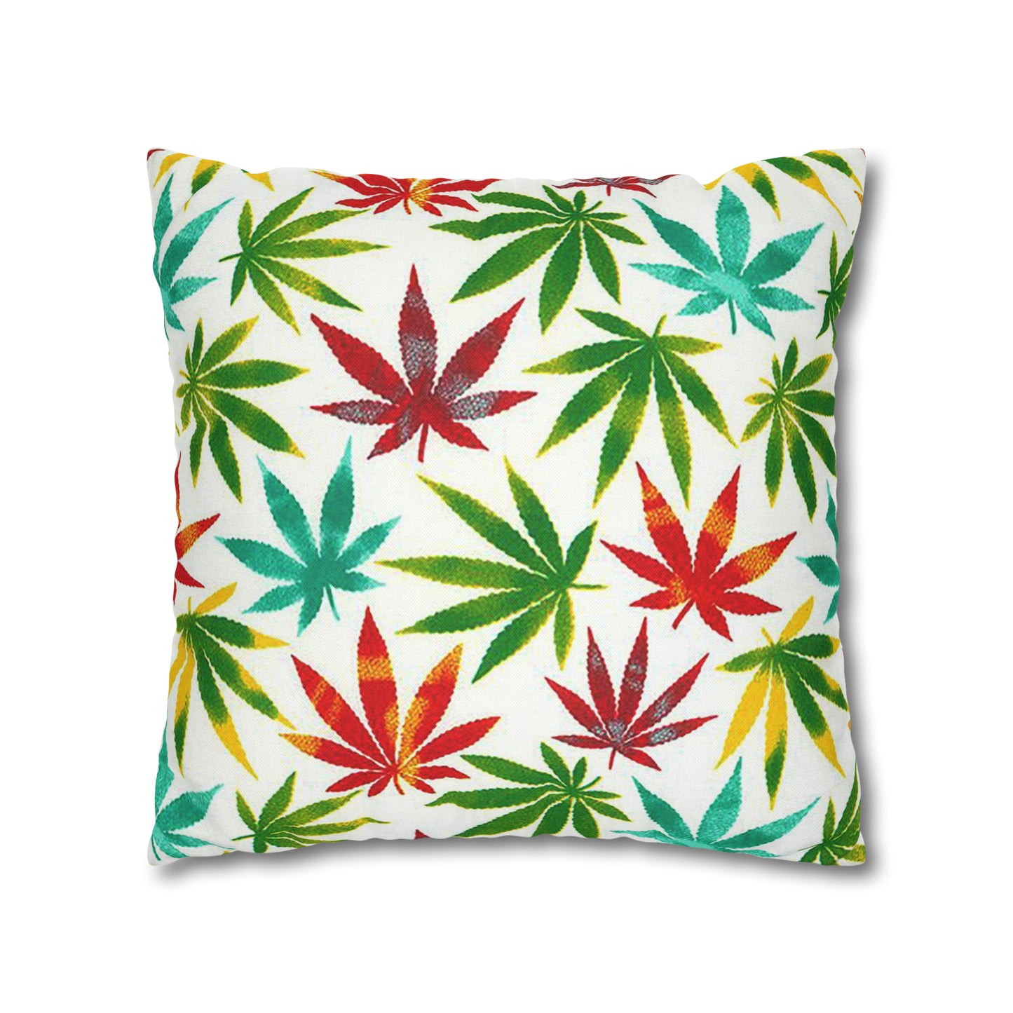 Spun Polyester Square Pillow Cannabis