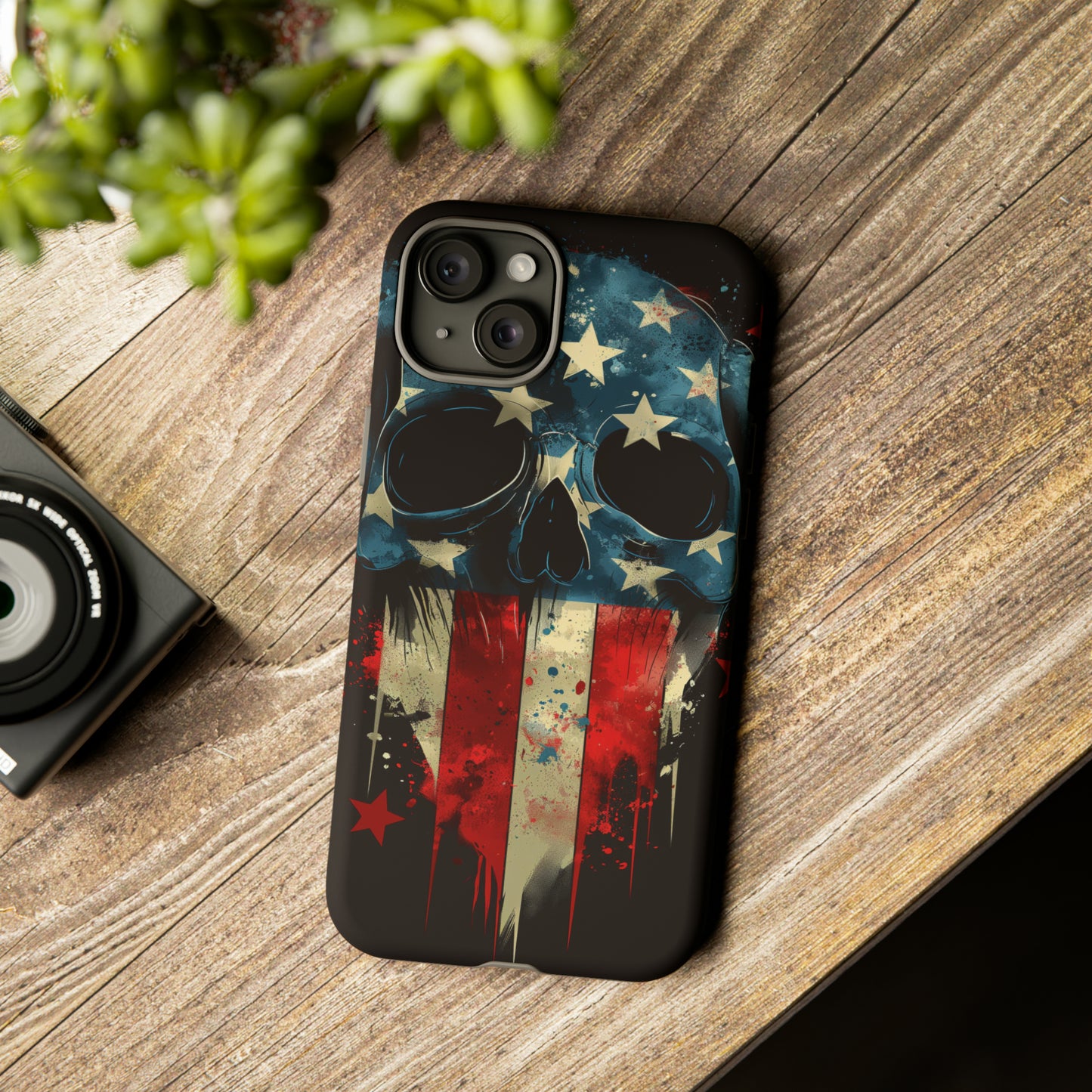 Tough Phone Cases Skull and Flag