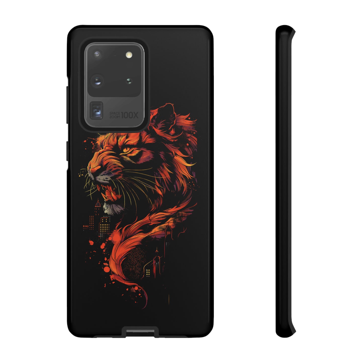 Tough Phone Case Tiger Orange and Black