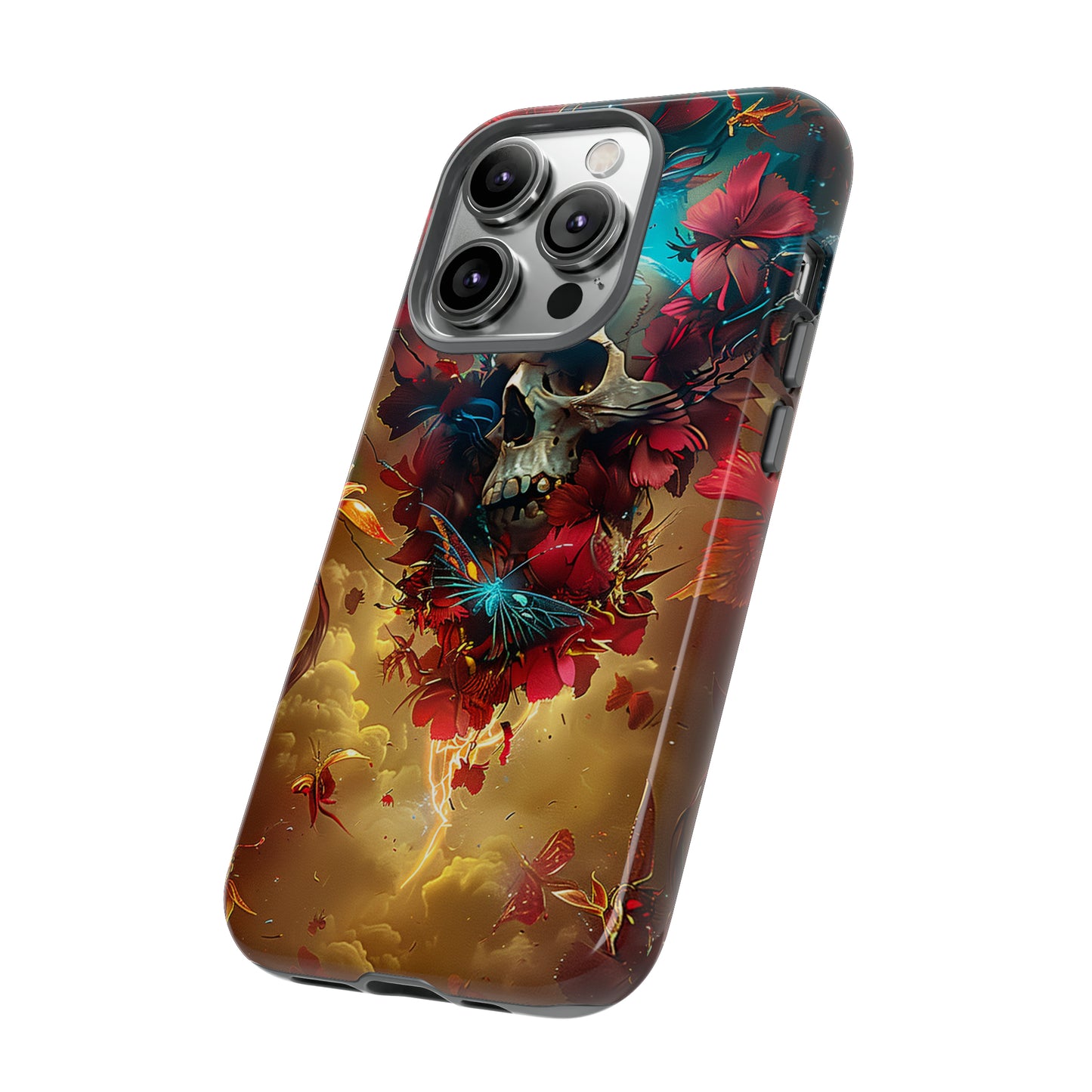 Tough Phone Cases Eternal Bloom Skull