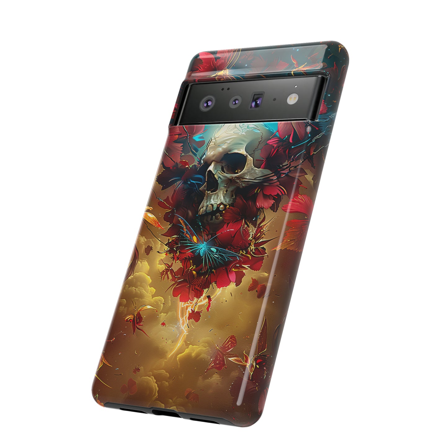 Tough Phone Cases Eternal Bloom Skull