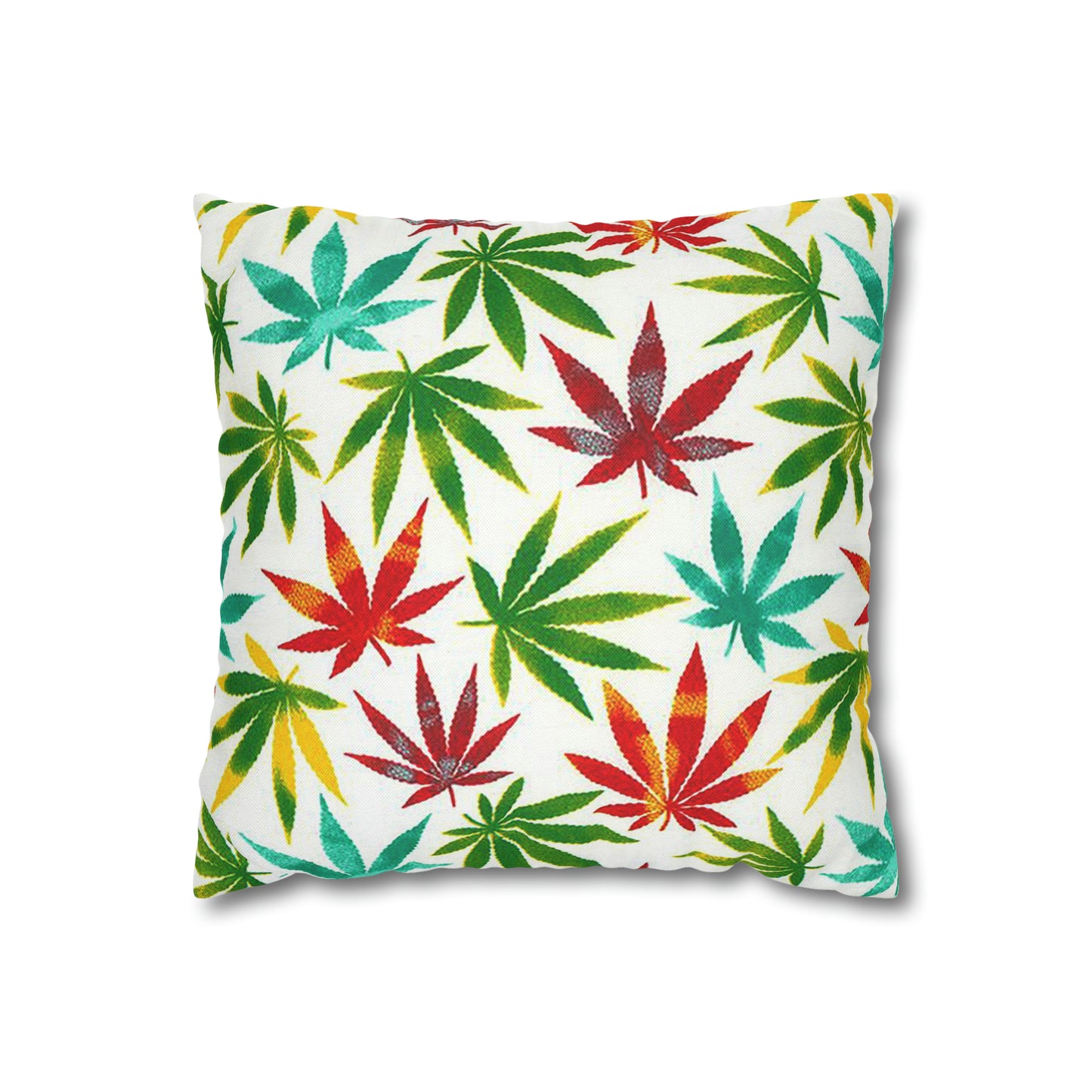 Spun Polyester Square Pillow Cannabis