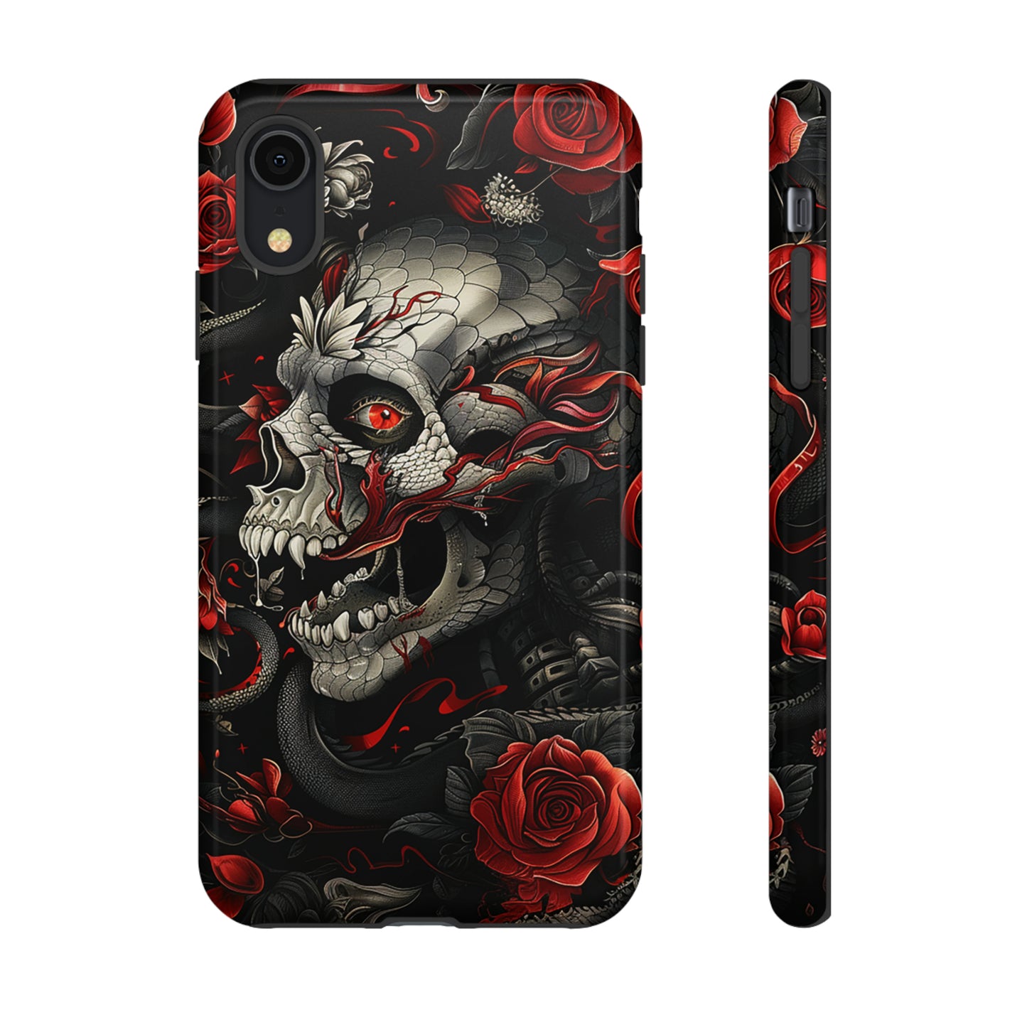 Tough Phone Case Skull and Rose 03