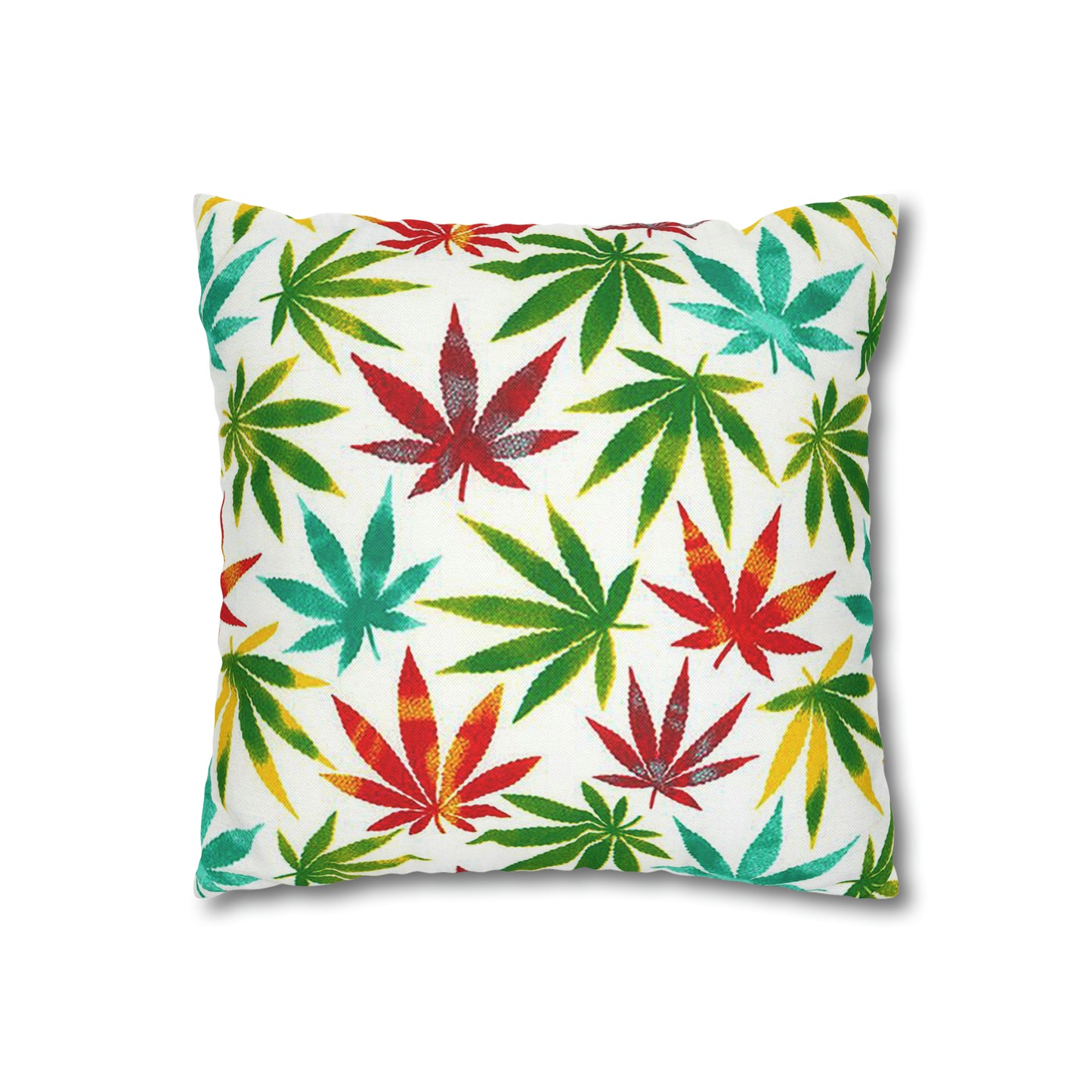 Spun Polyester Square Pillow Cannabis