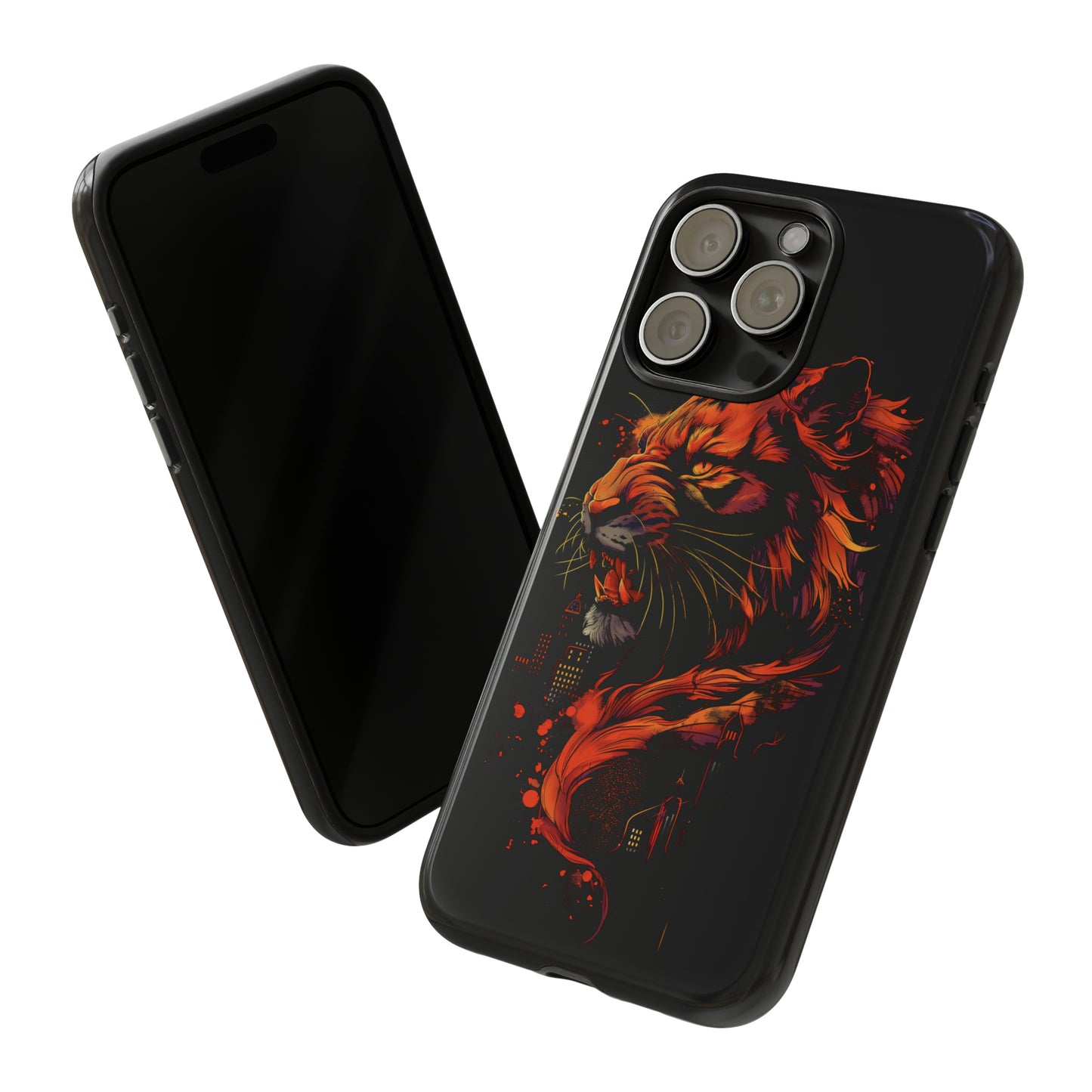 Tough Phone Case Tiger Orange and Black