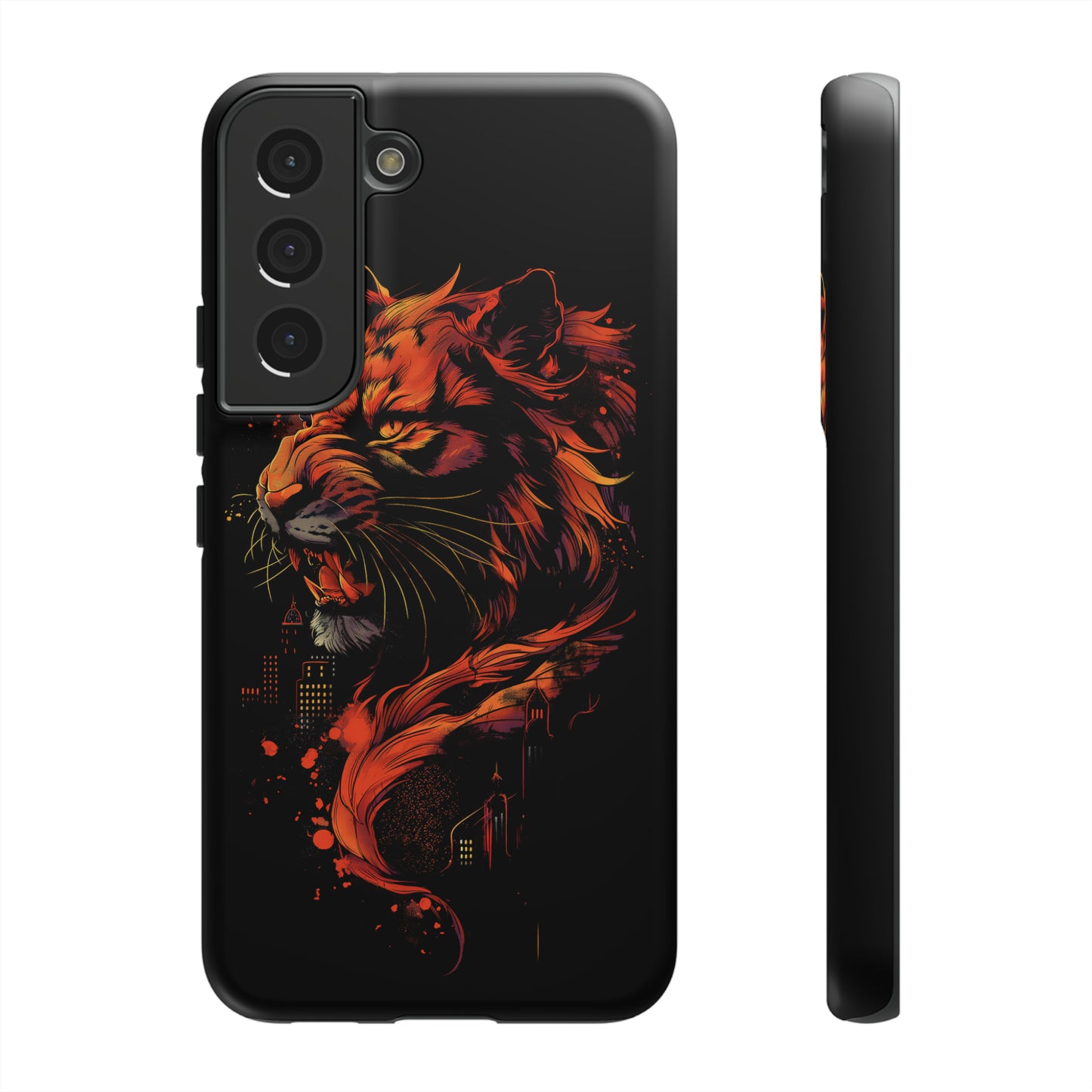 Tough Phone Case Tiger Orange and Black