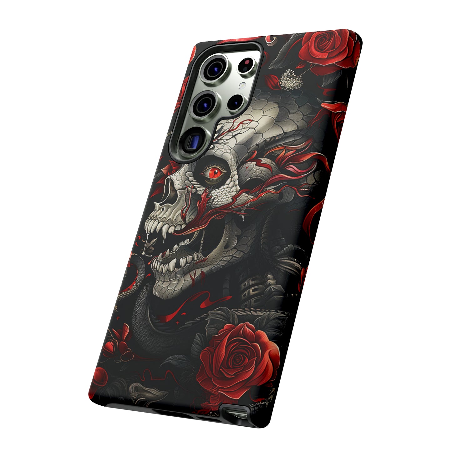 Tough Phone Case Skull and Rose 03