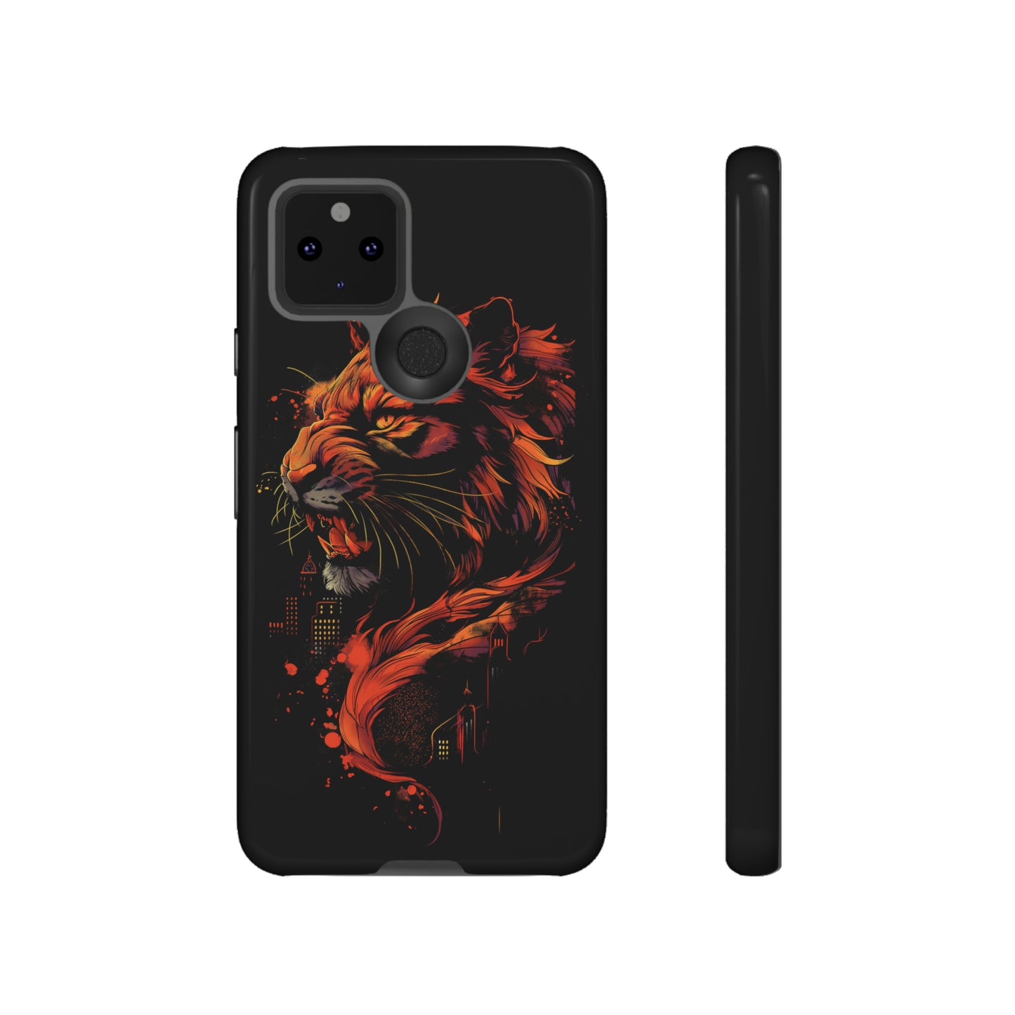 Tough Phone Case Tiger Orange and Black