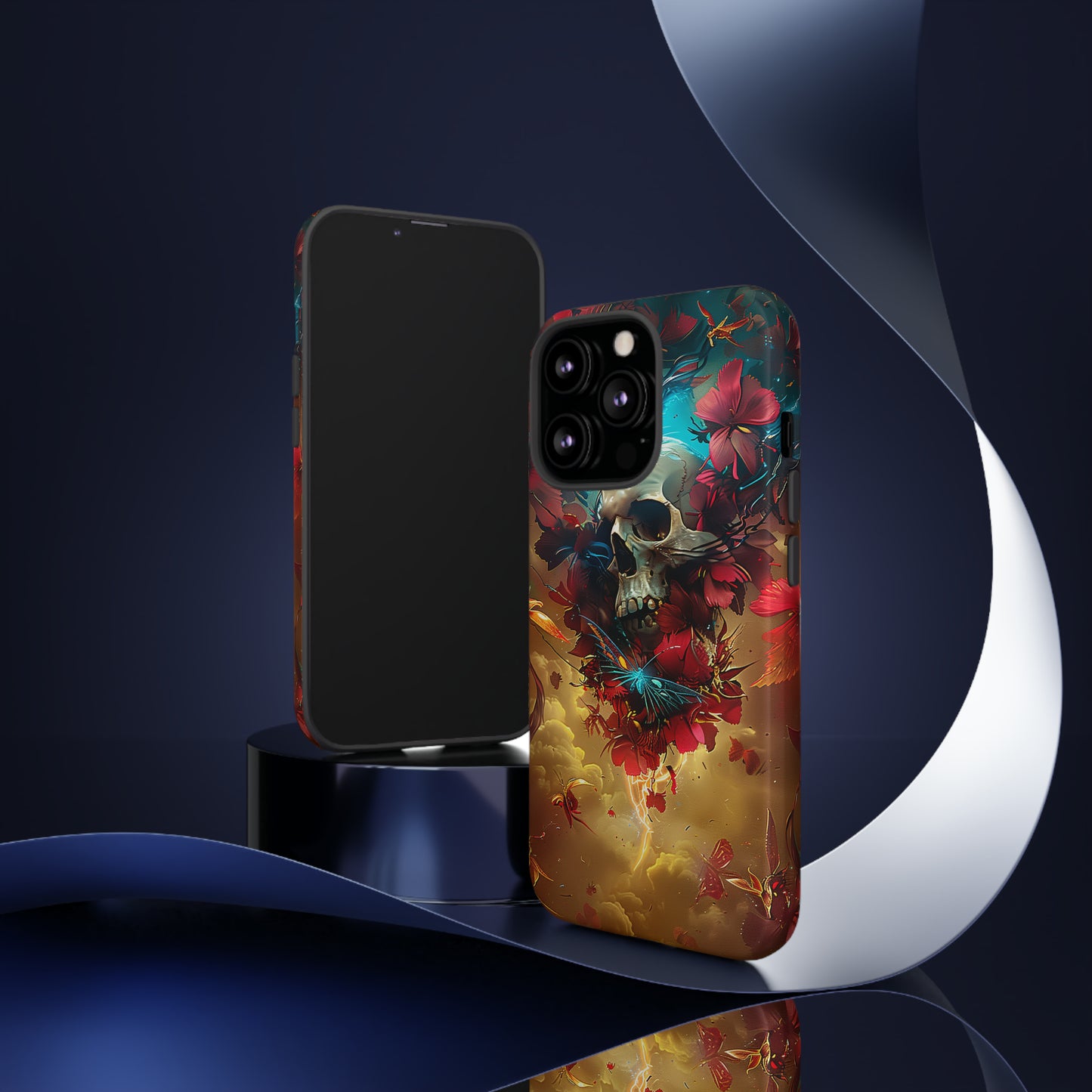 Tough Phone Cases Eternal Bloom Skull