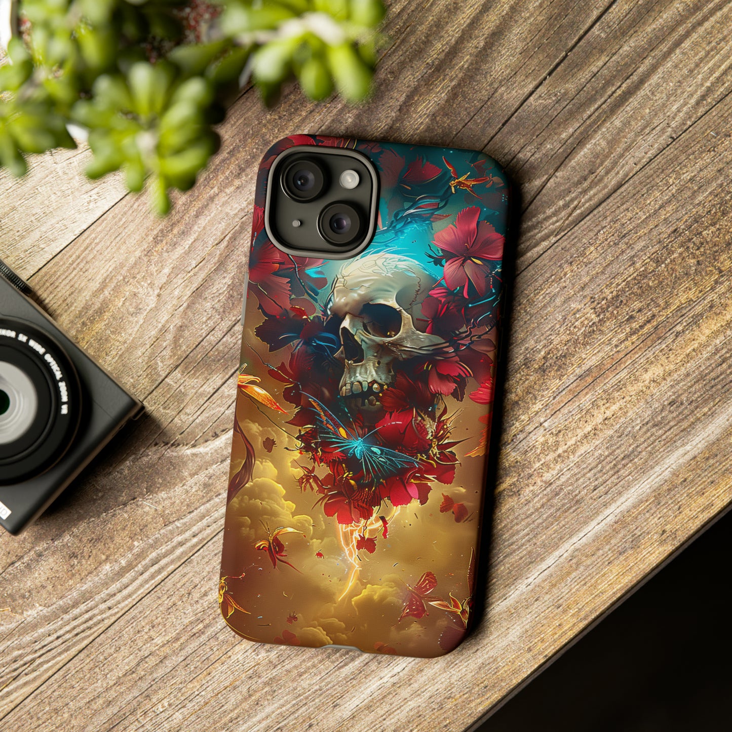 Tough Phone Cases Eternal Bloom Skull