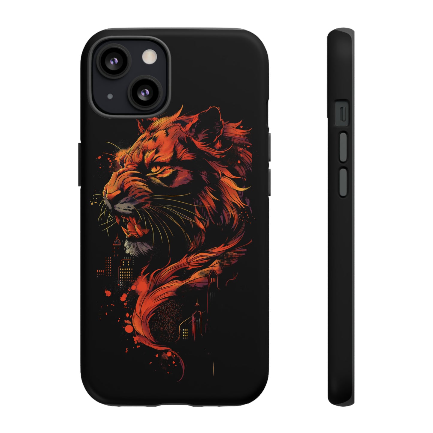 Tough Phone Case Tiger Orange and Black