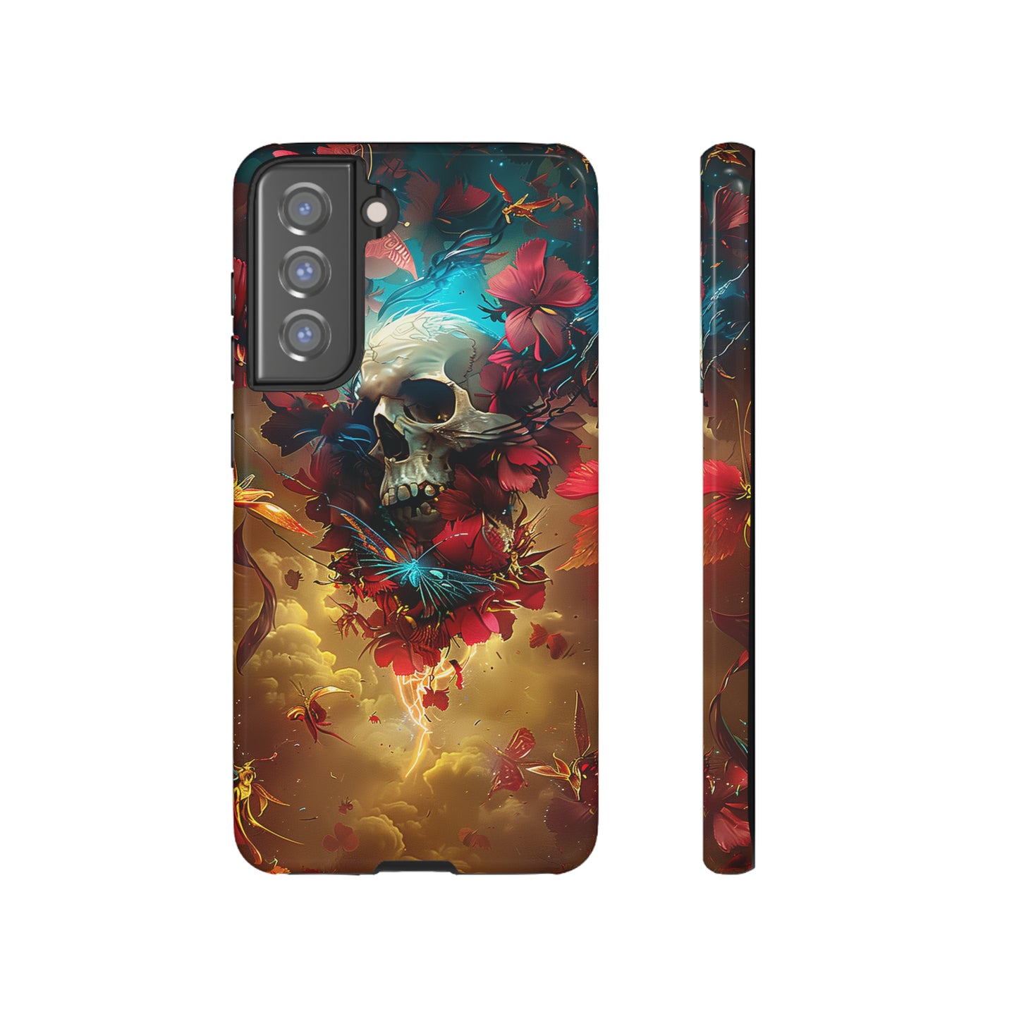 Tough Phone Cases Eternal Bloom Skull