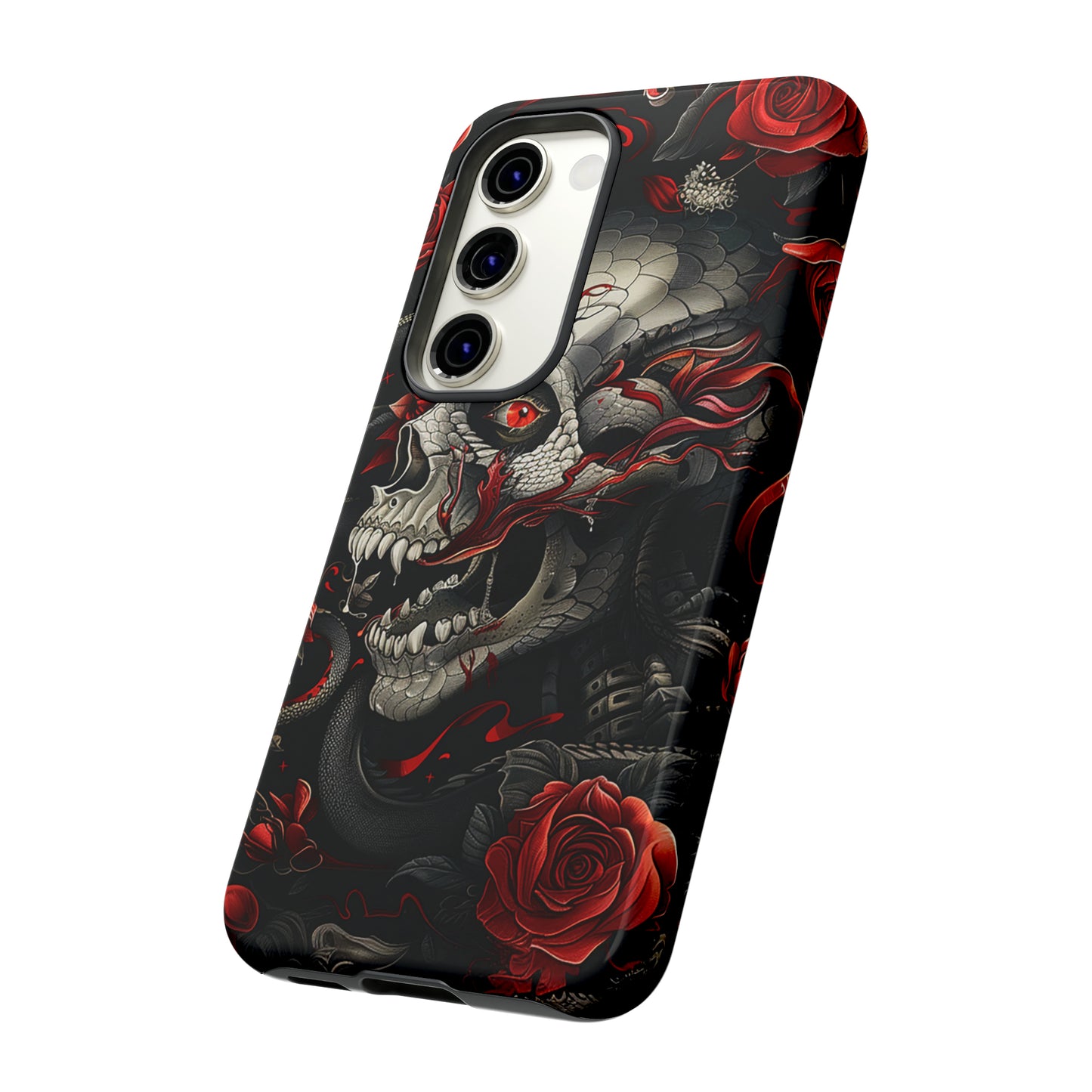 Tough Phone Case Skull and Rose 03