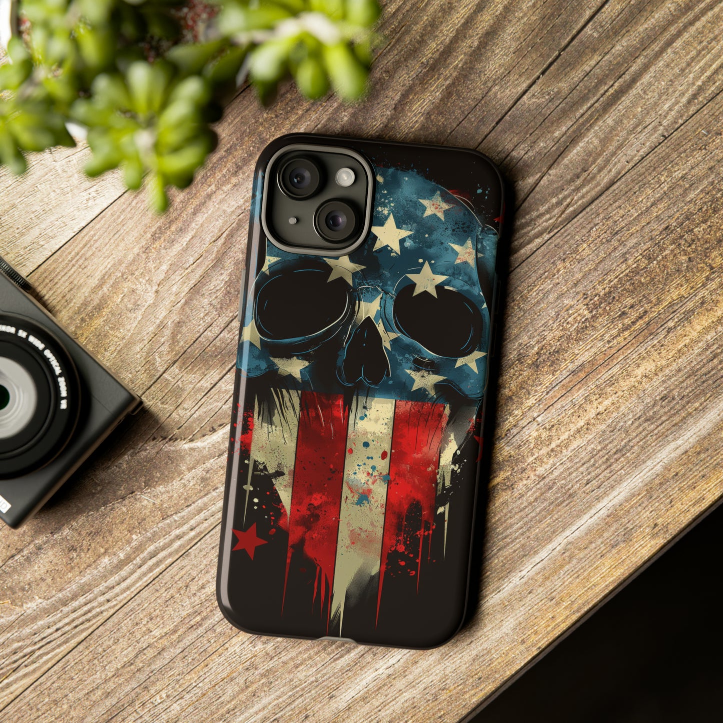Tough Phone Cases Skull and Flag