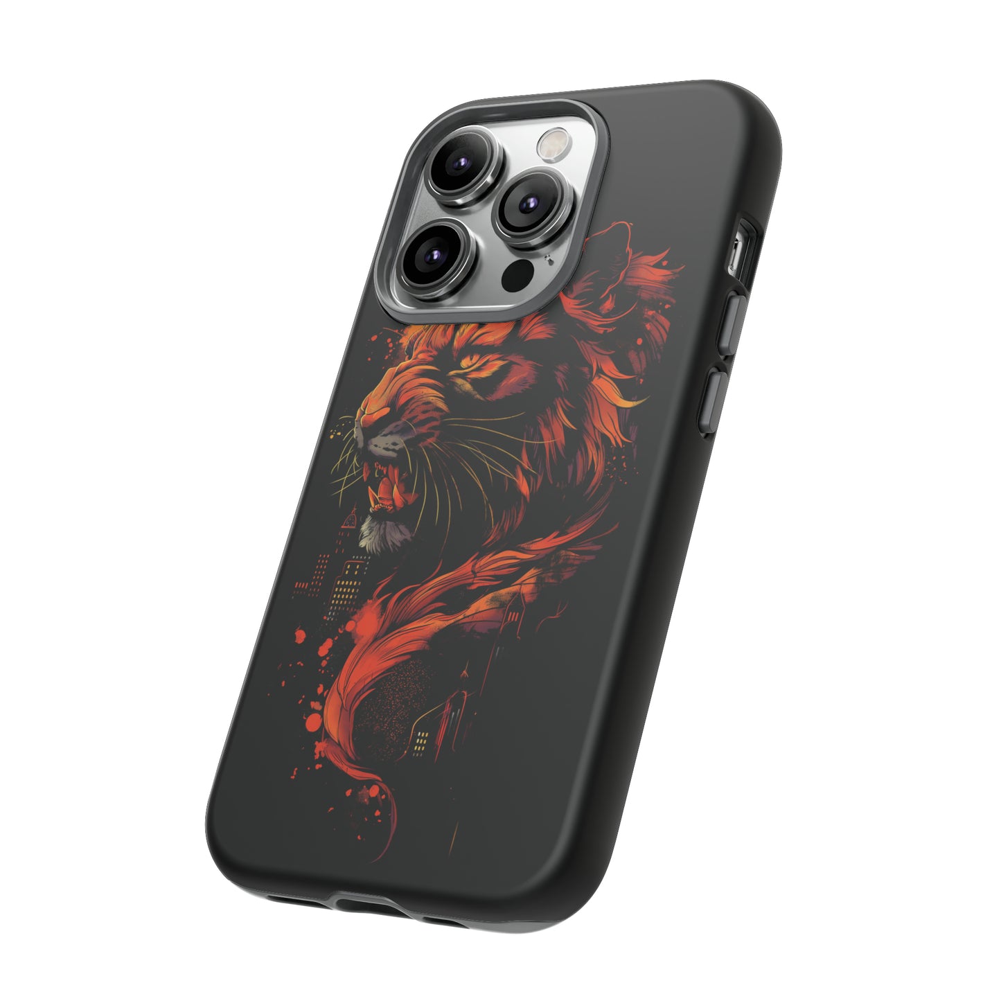 Tough Phone Case Tiger Orange and Black