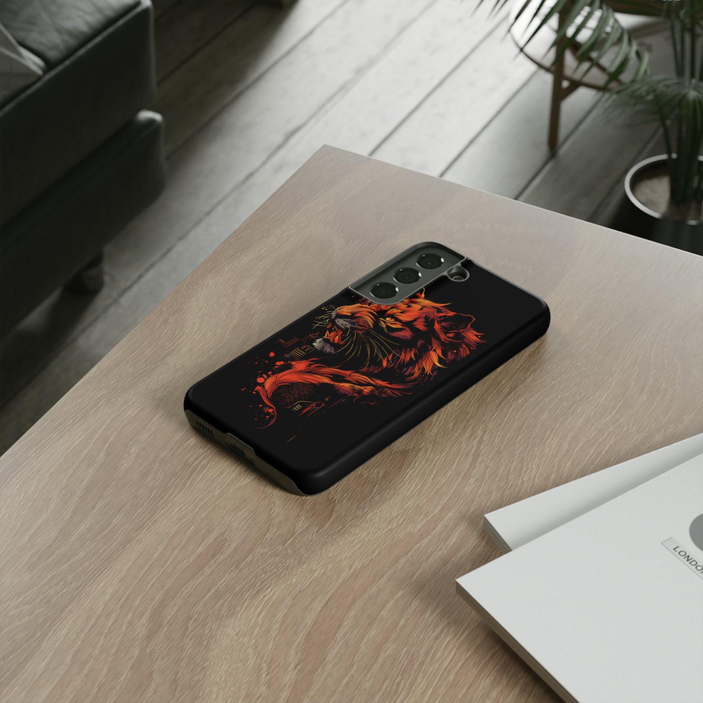 Tough Phone Case Tiger Orange and Black