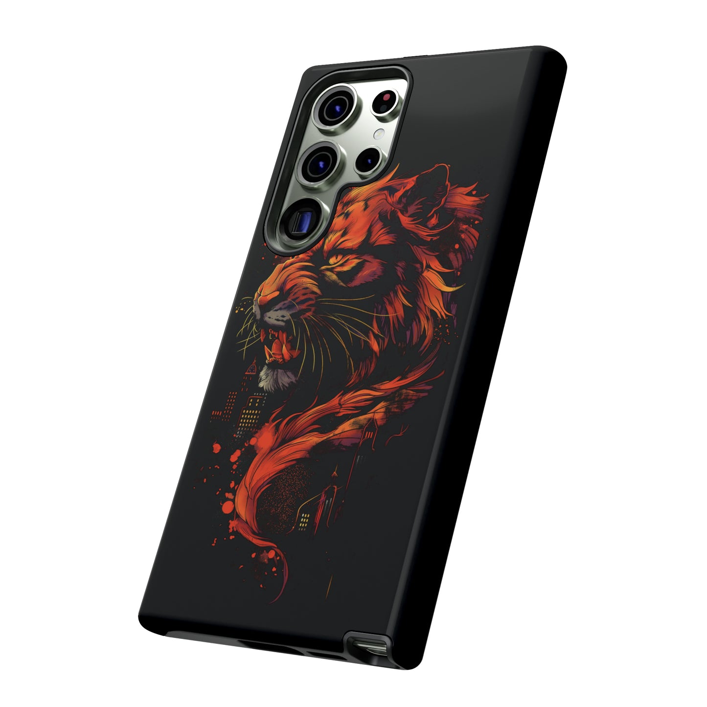 Tough Phone Case Tiger Orange and Black