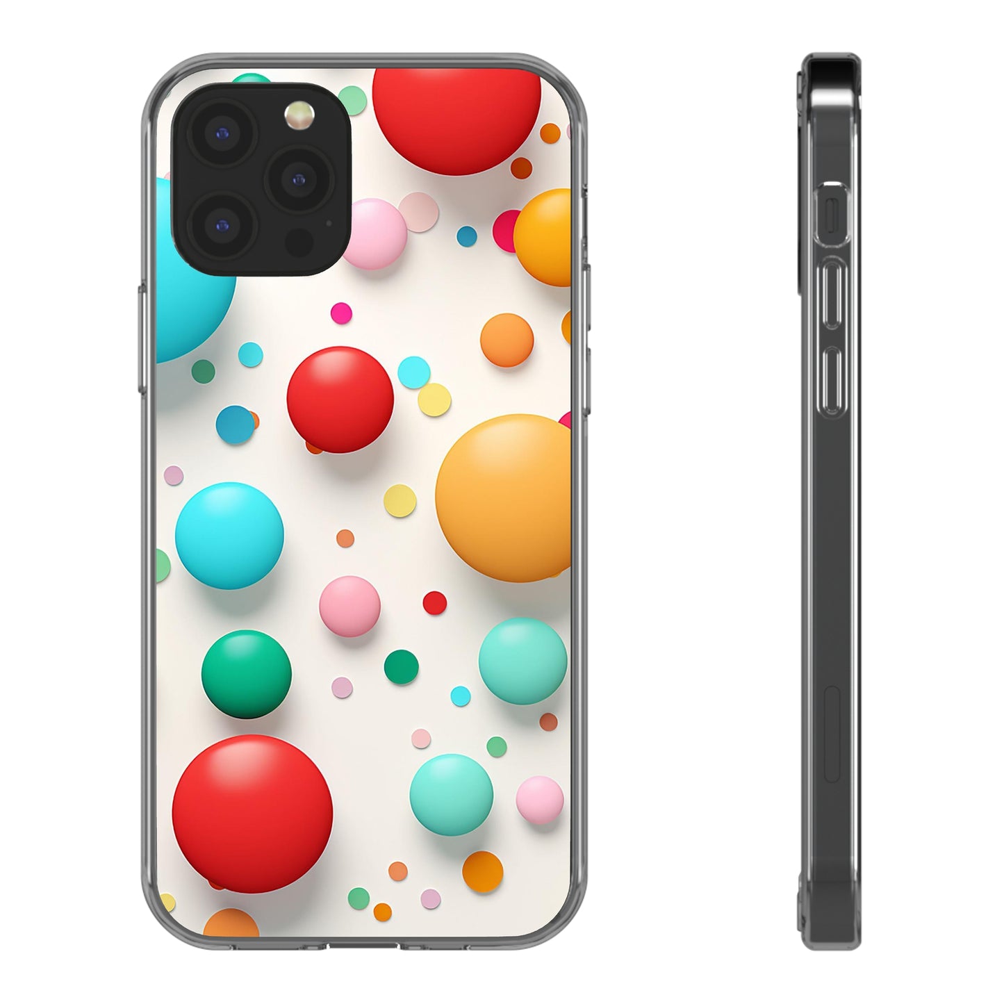 Clear Phone Cases Polkadot