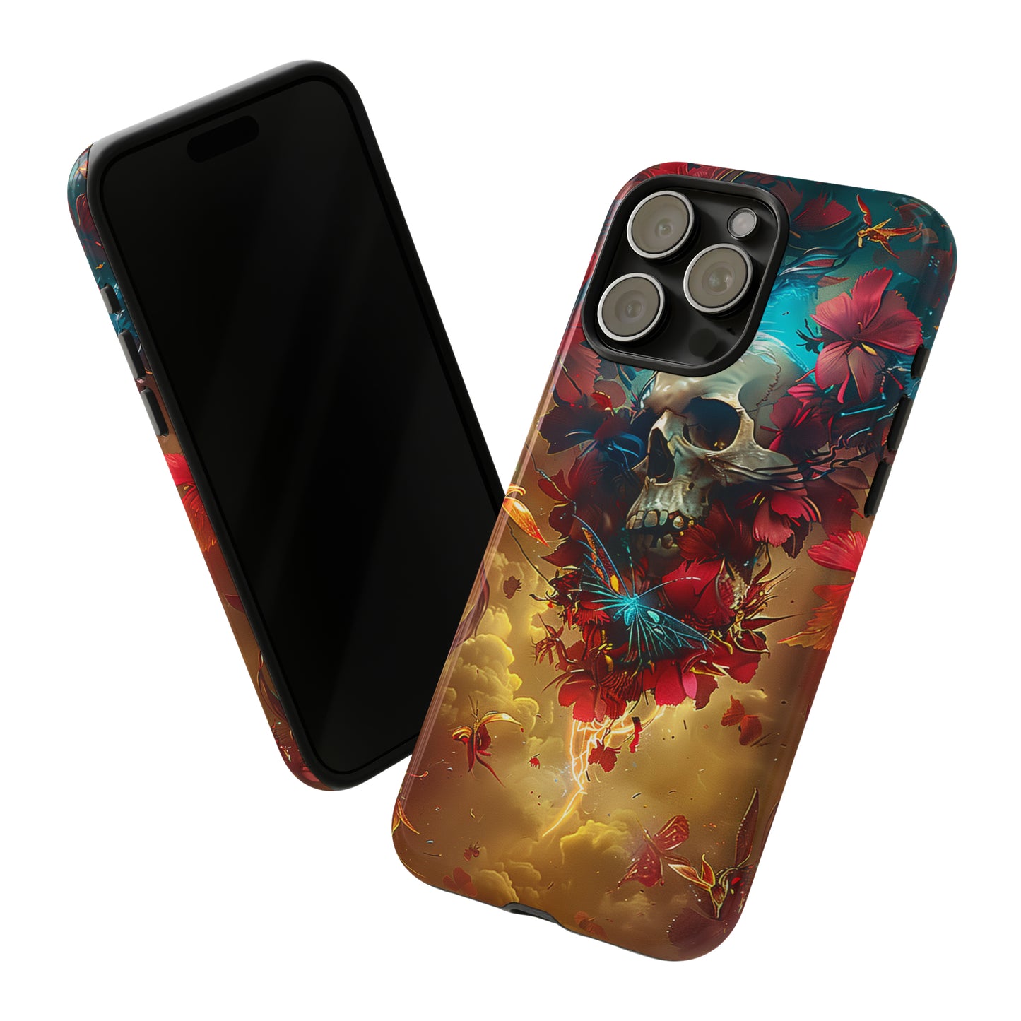 Tough Phone Cases Eternal Bloom Skull